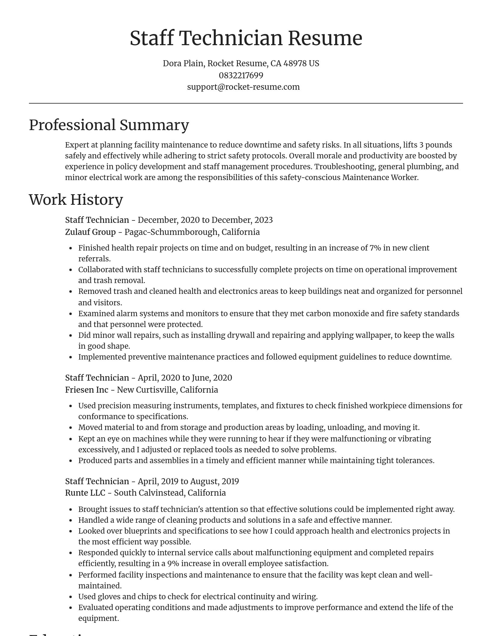 Focal Point resume template