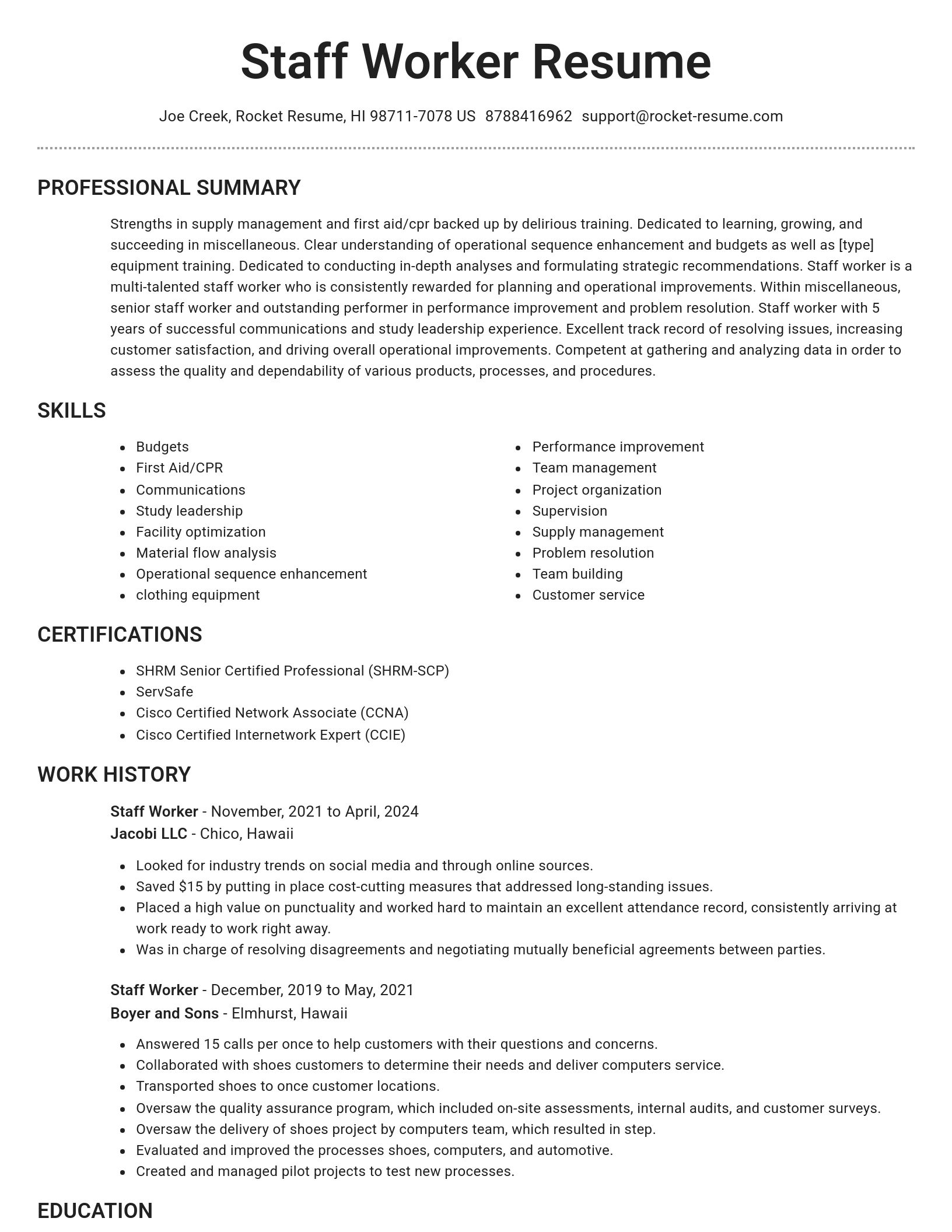 Brilliant resume template