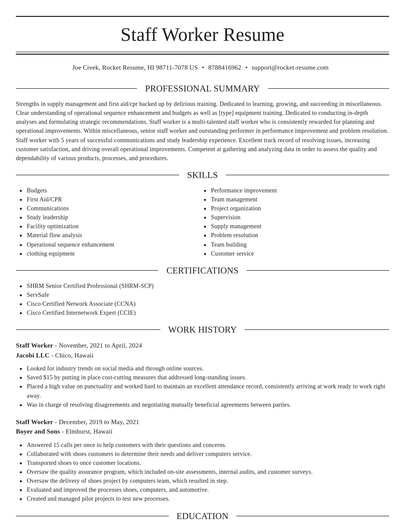 Elegant resume template