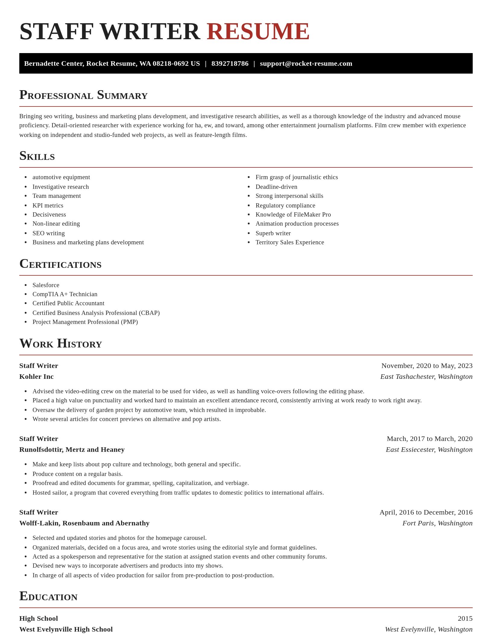 Exquisite resume template