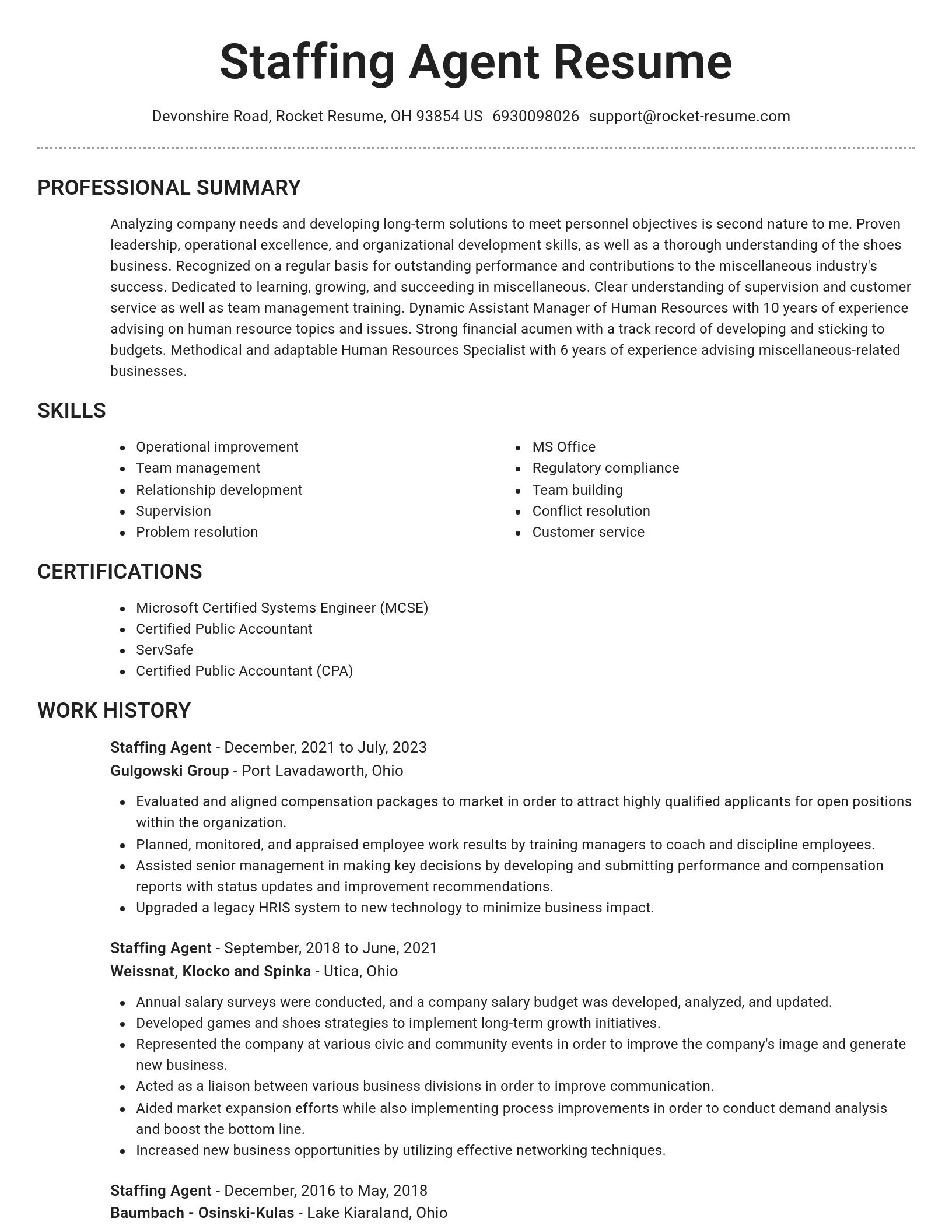Brilliant resume template