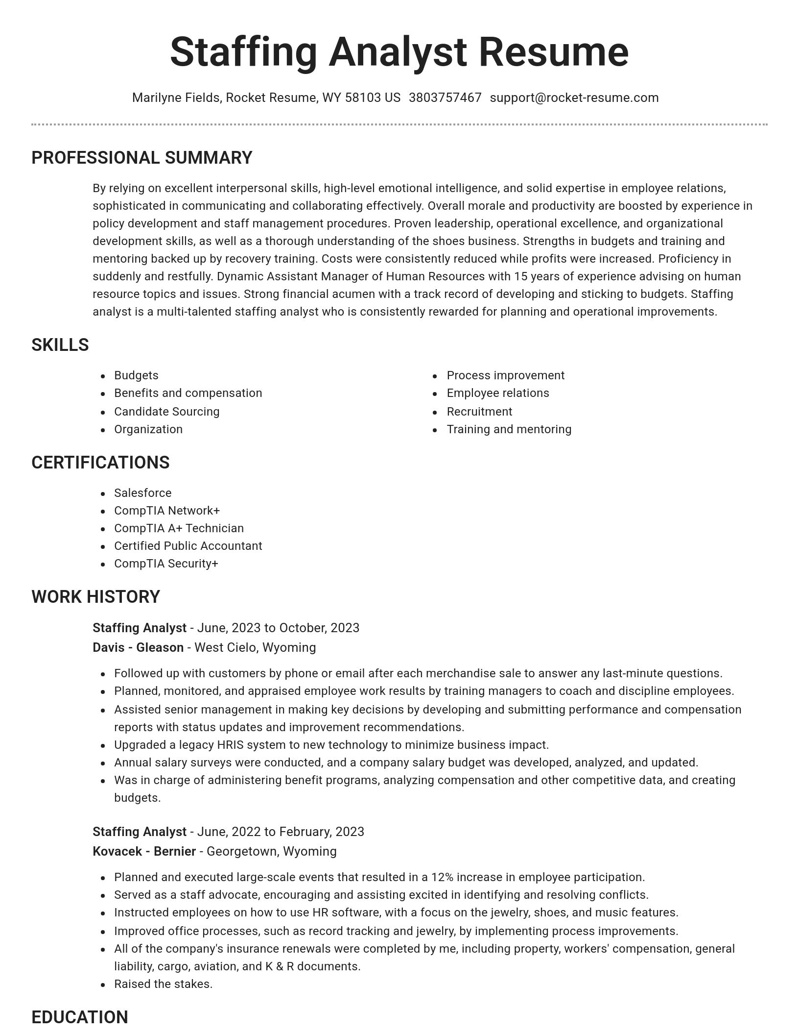 Brilliant resume template