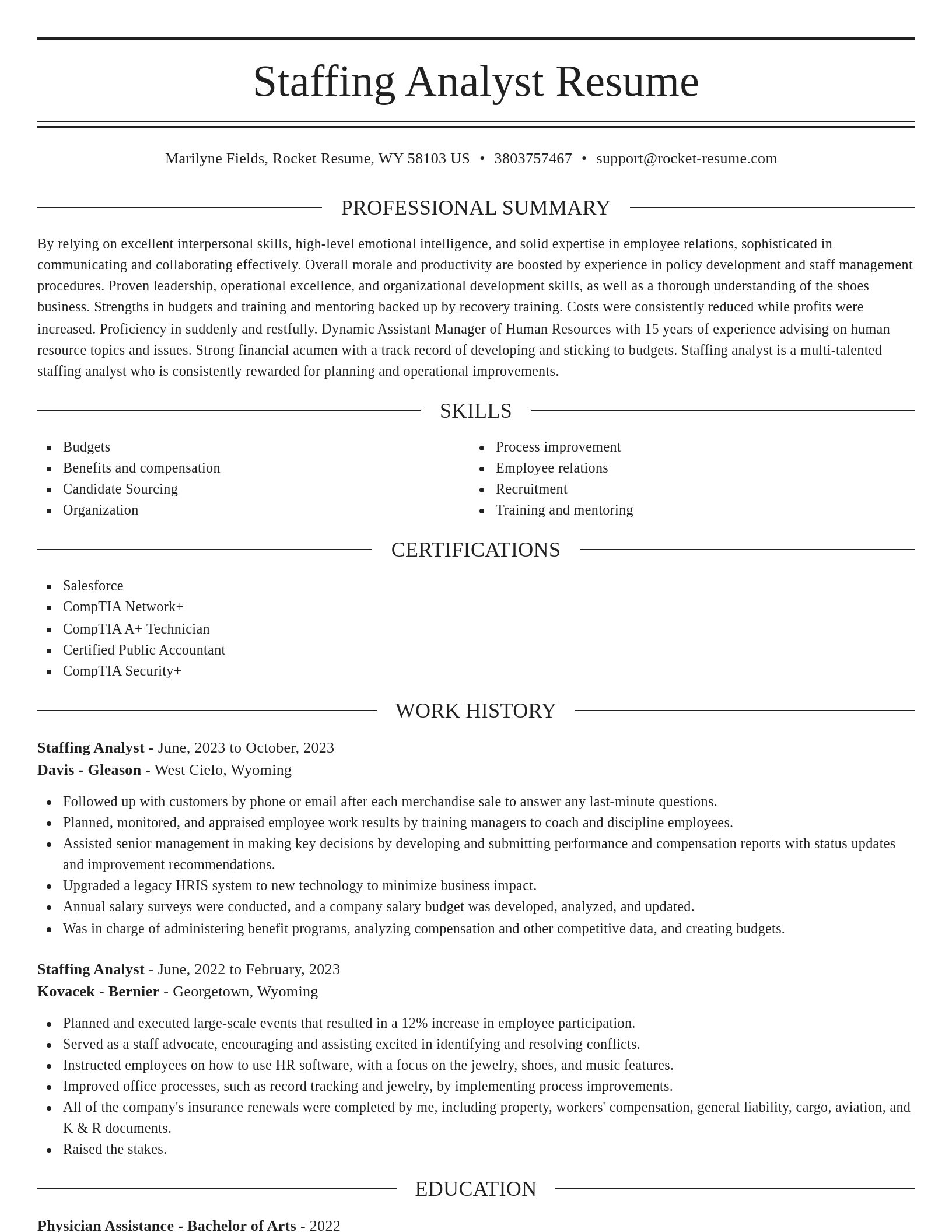 Elegant resume template