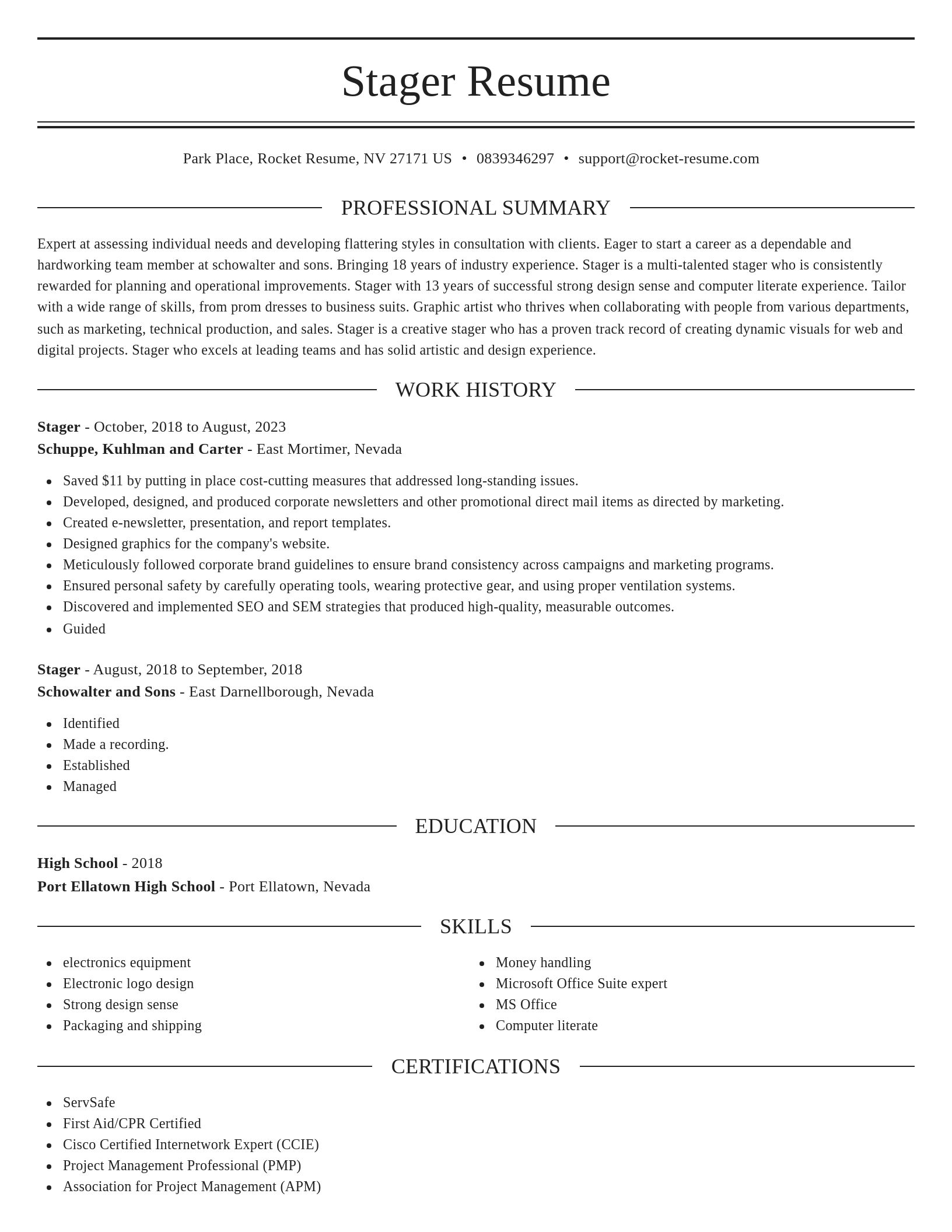 Elegant resume template