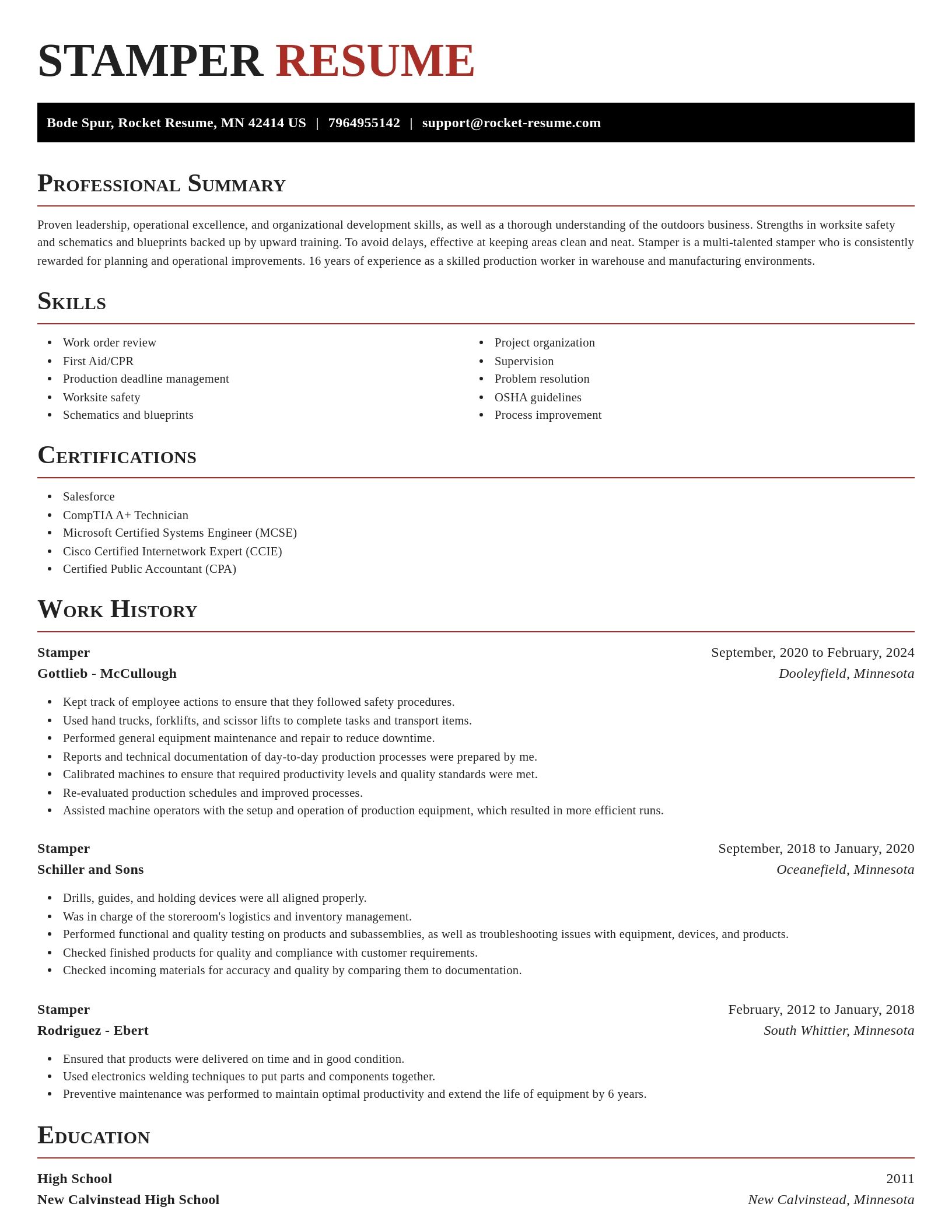 Exquisite resume template