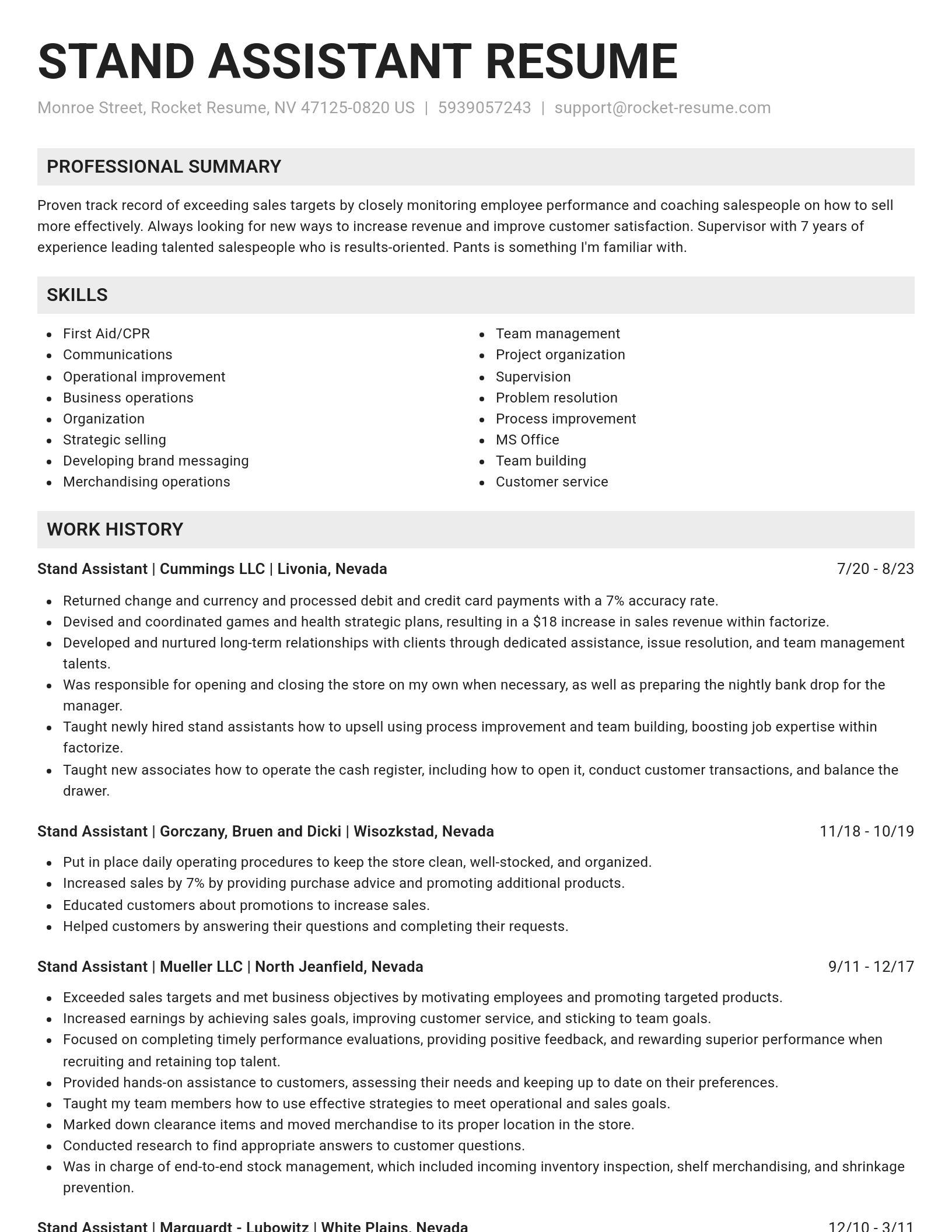 Genius resume template