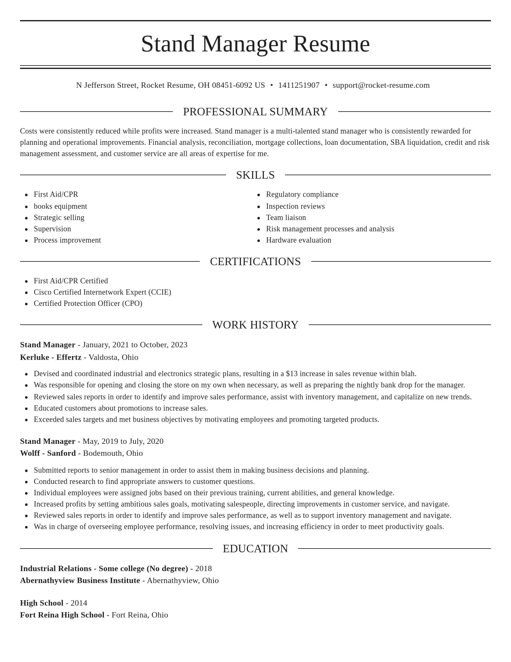 Elegant resume template