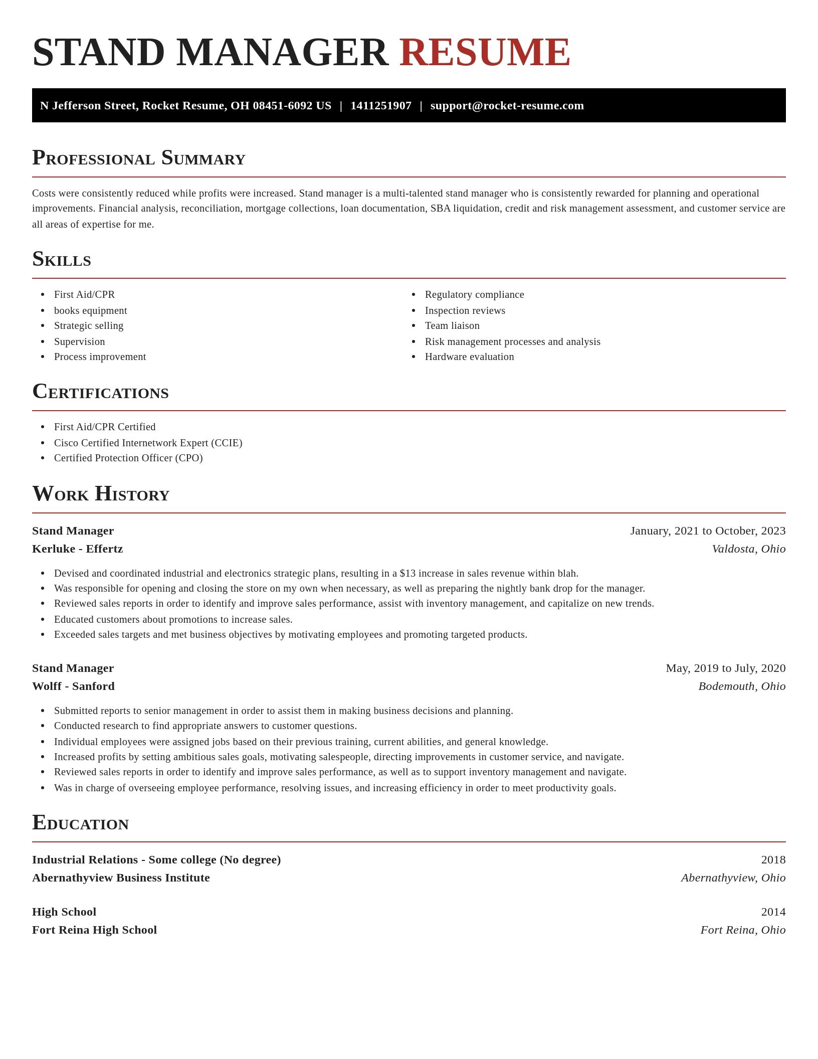 Exquisite resume template