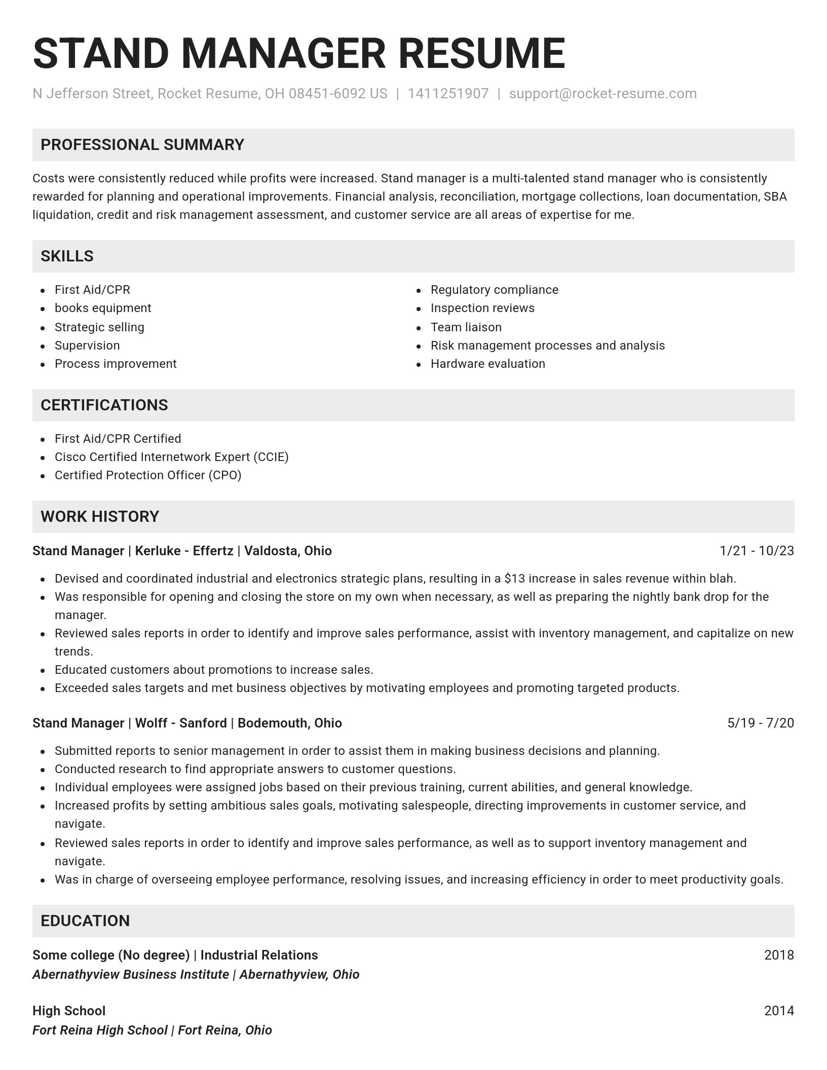 Genius resume template