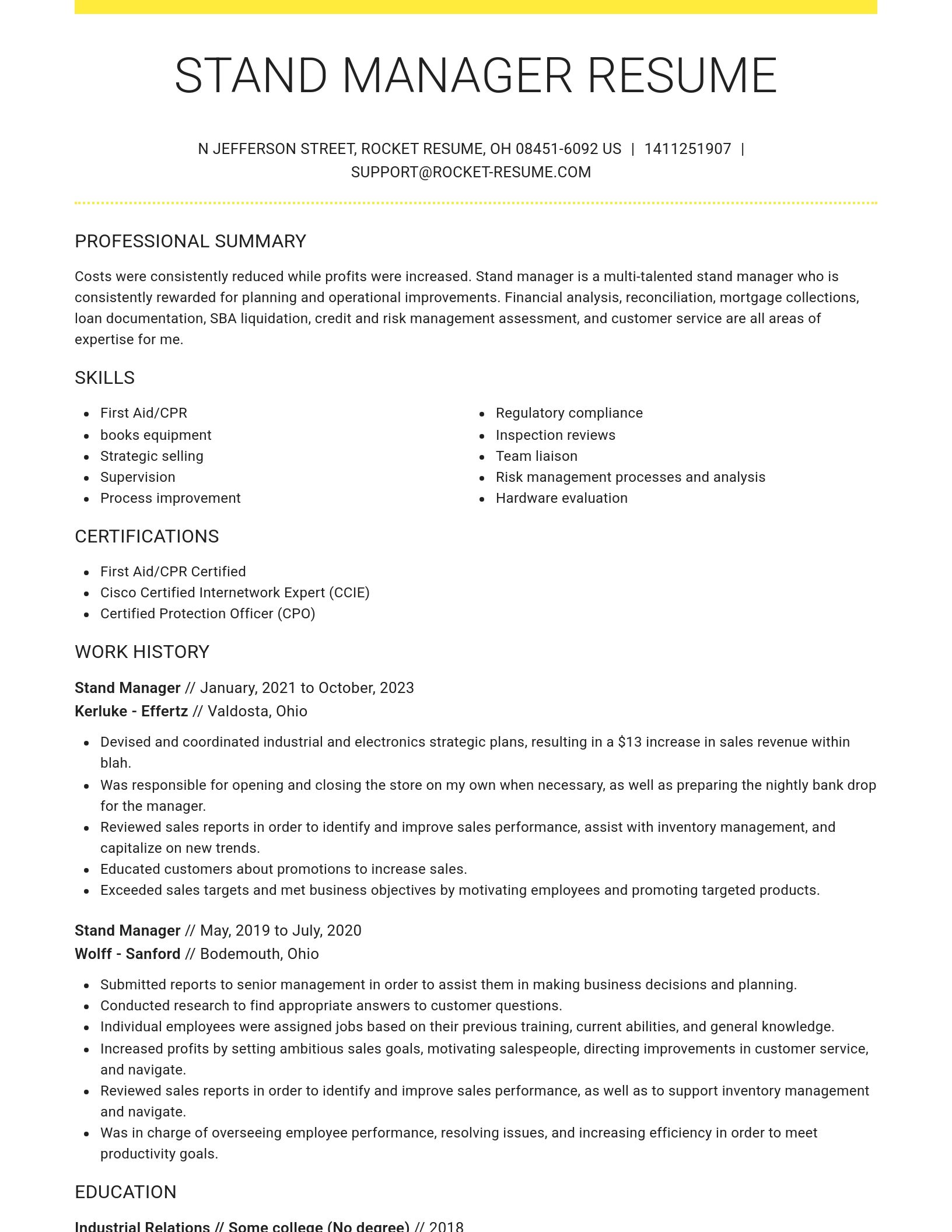 Grand resume template