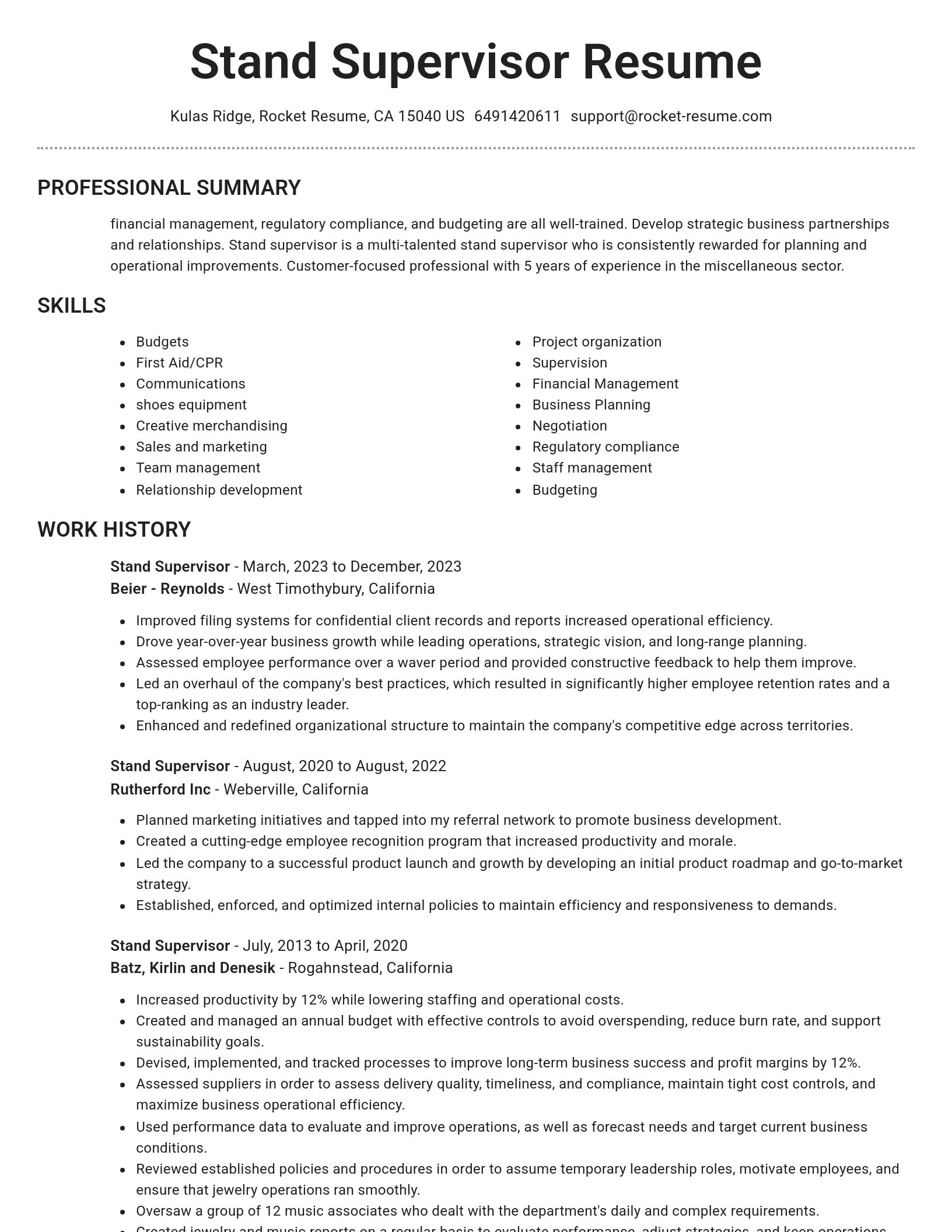 Brilliant resume template