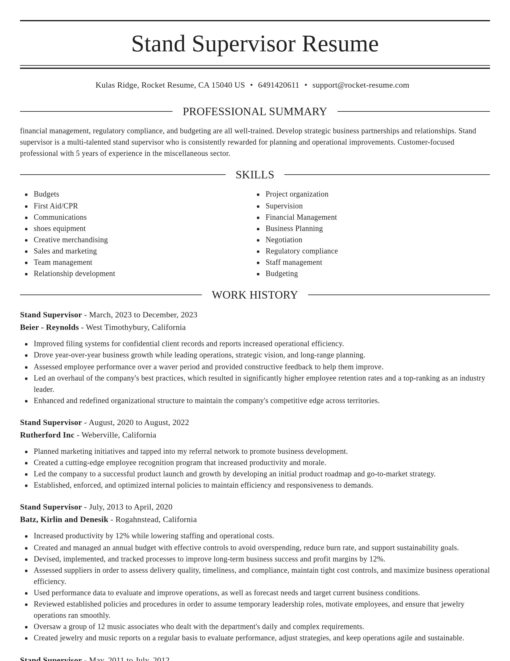 Elegant resume template