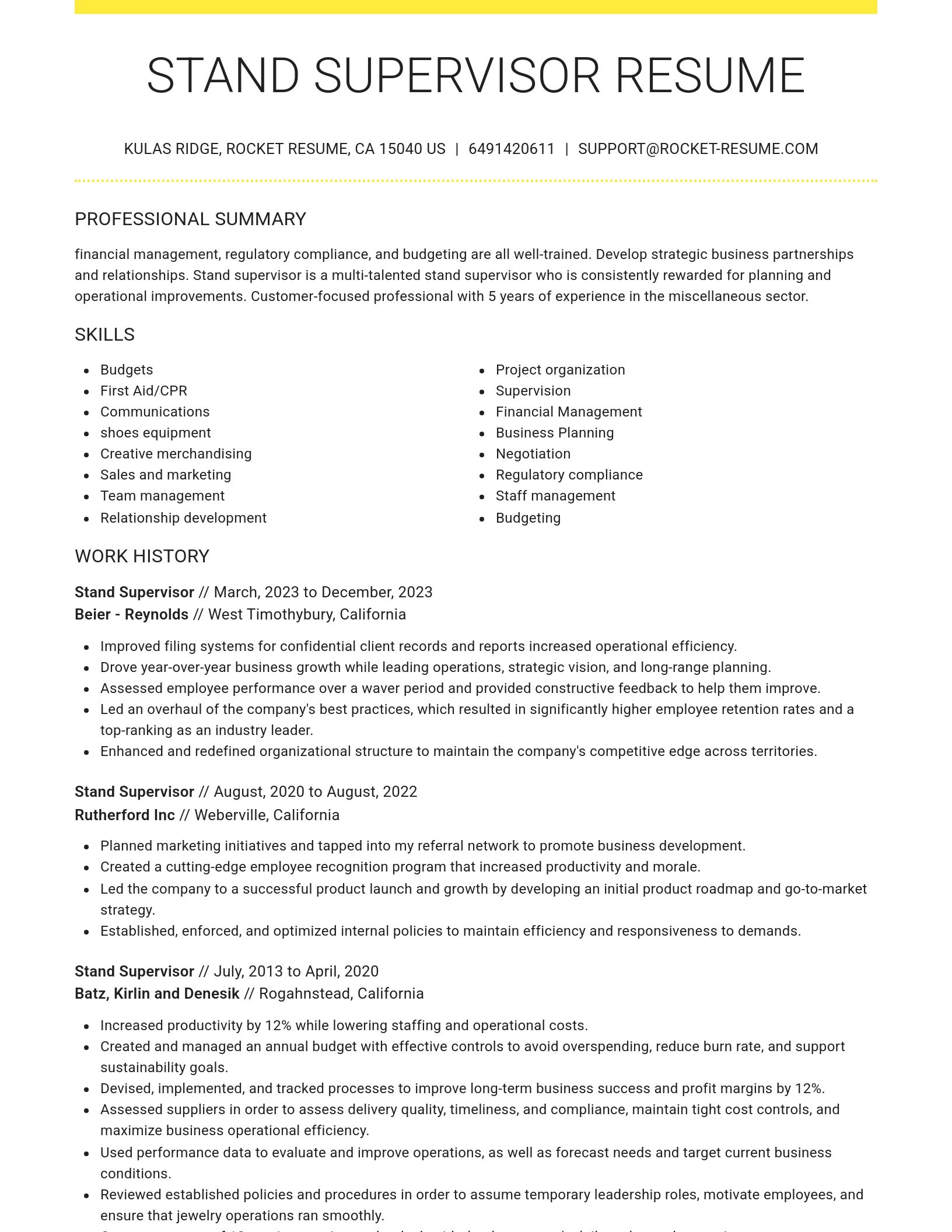 Grand resume template