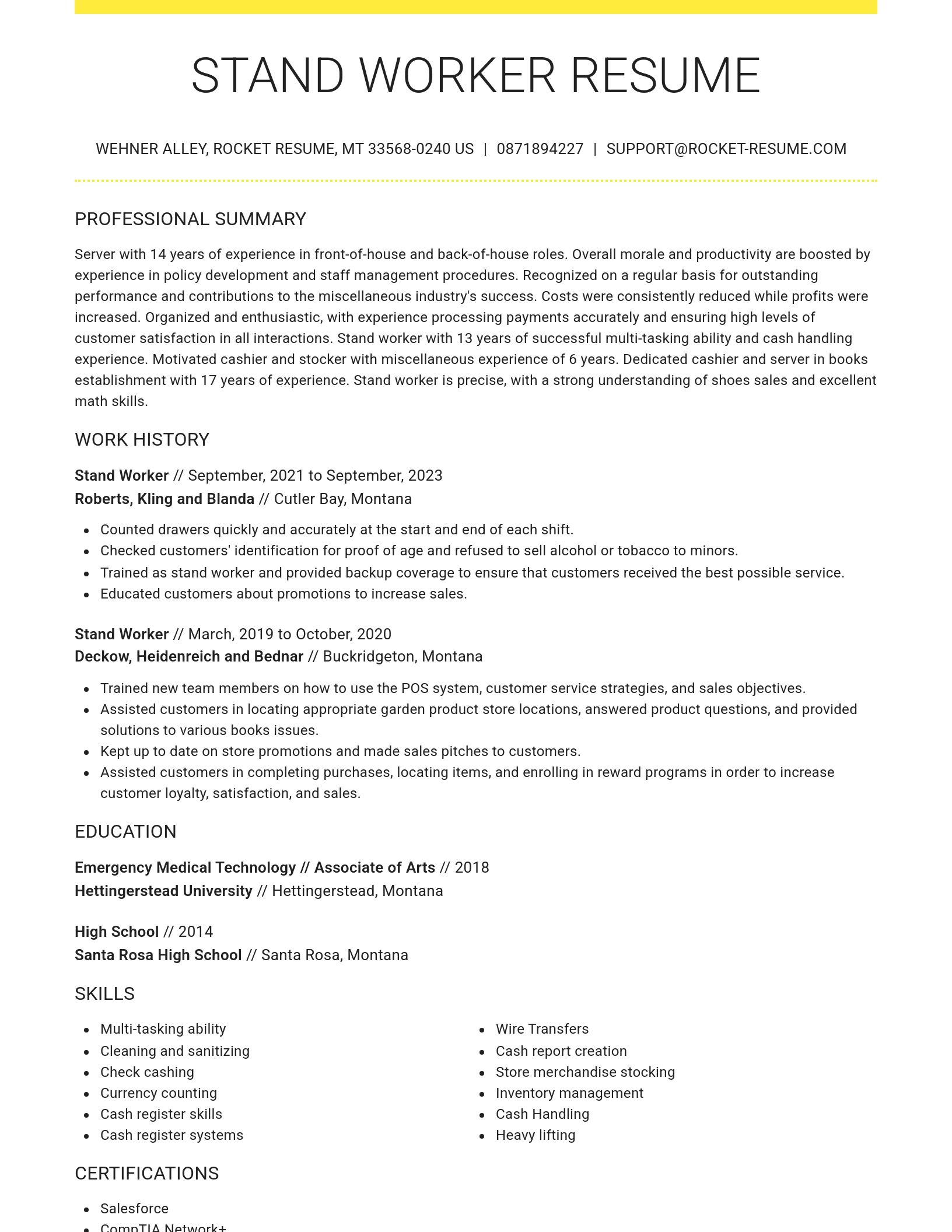 Grand resume template