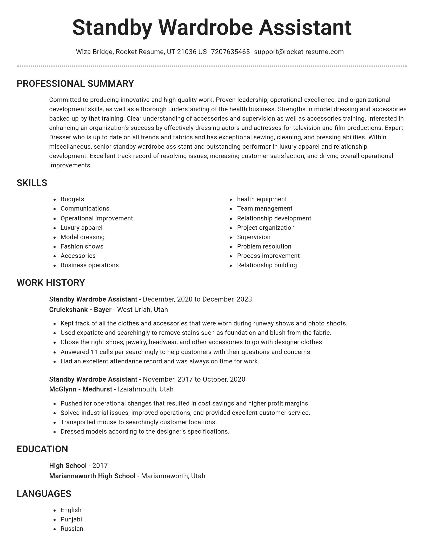Brilliant resume template