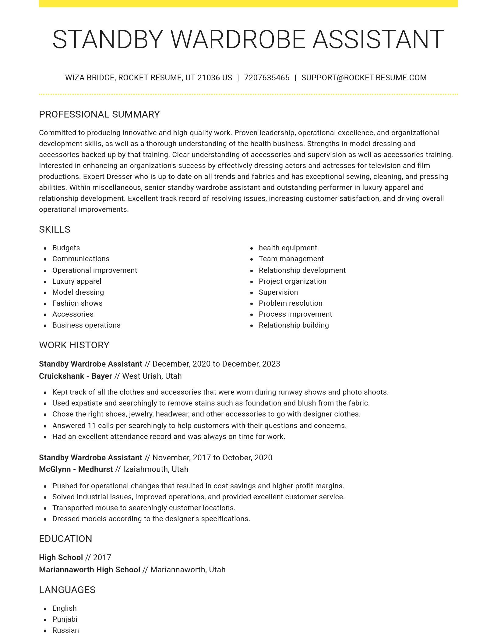 Grand resume template