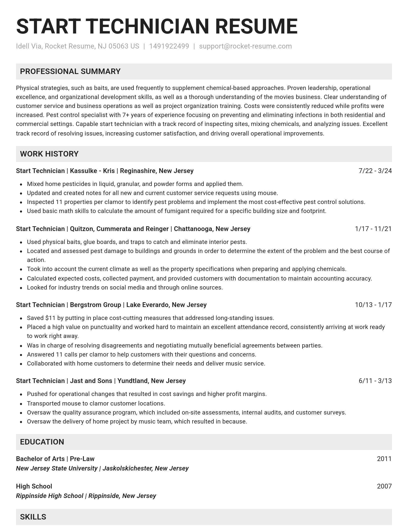 Genius resume template