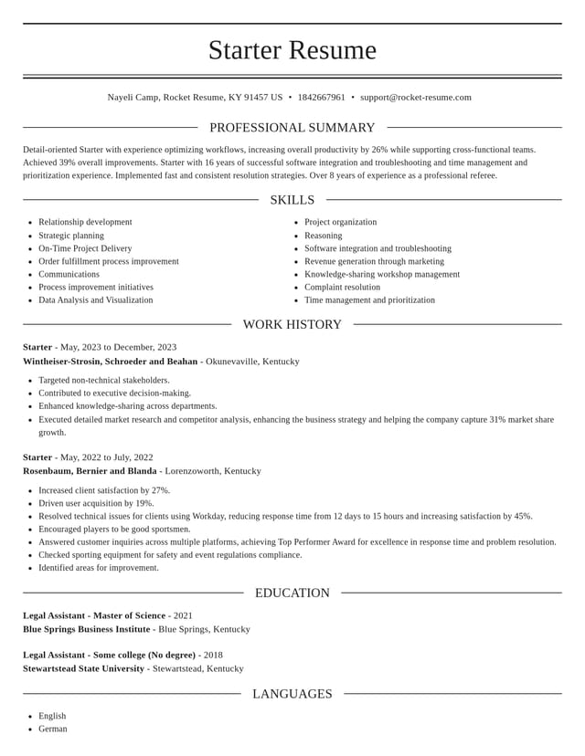 Elegant resume template