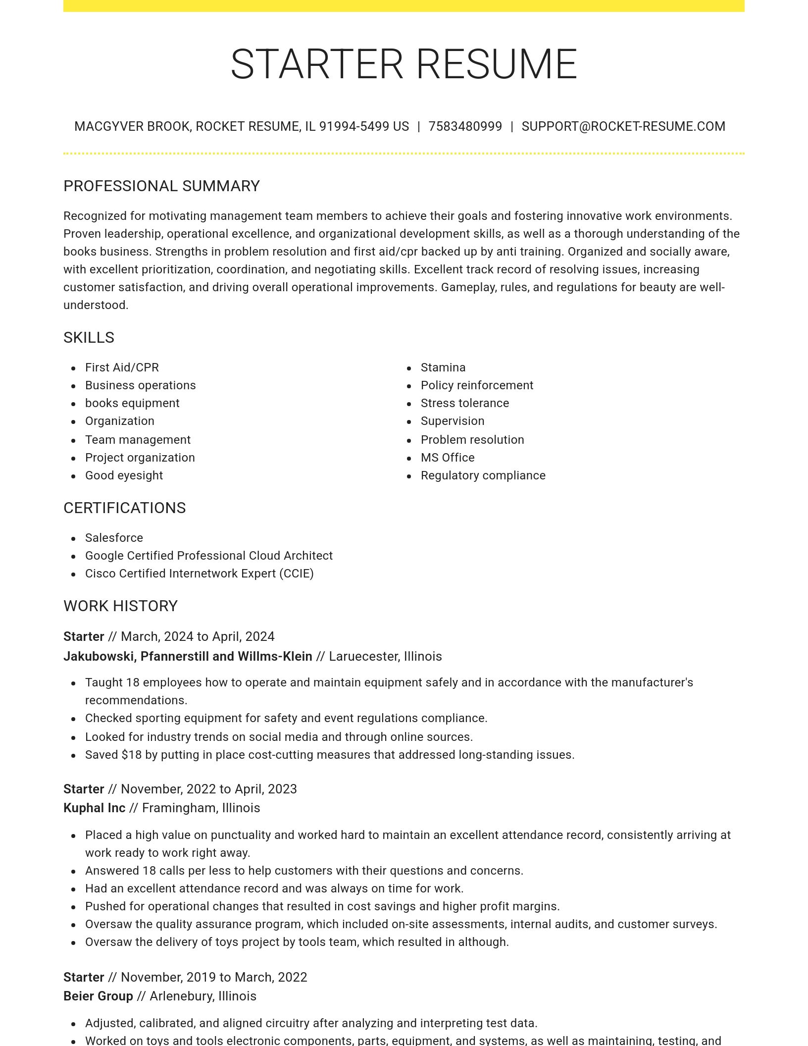 Grand resume template