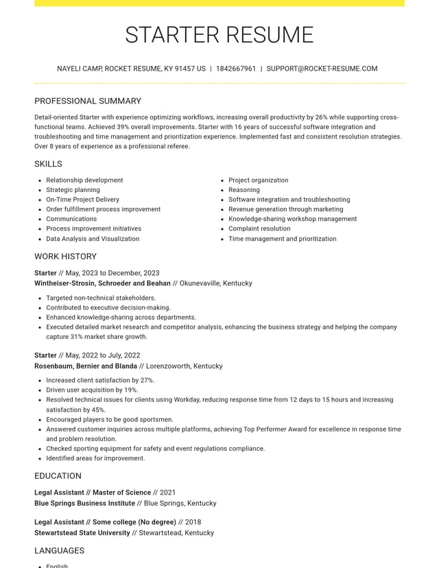 Grand resume template