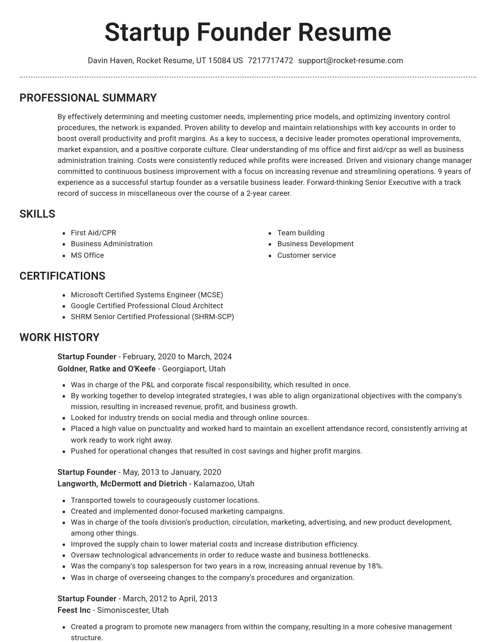 Brilliant resume template