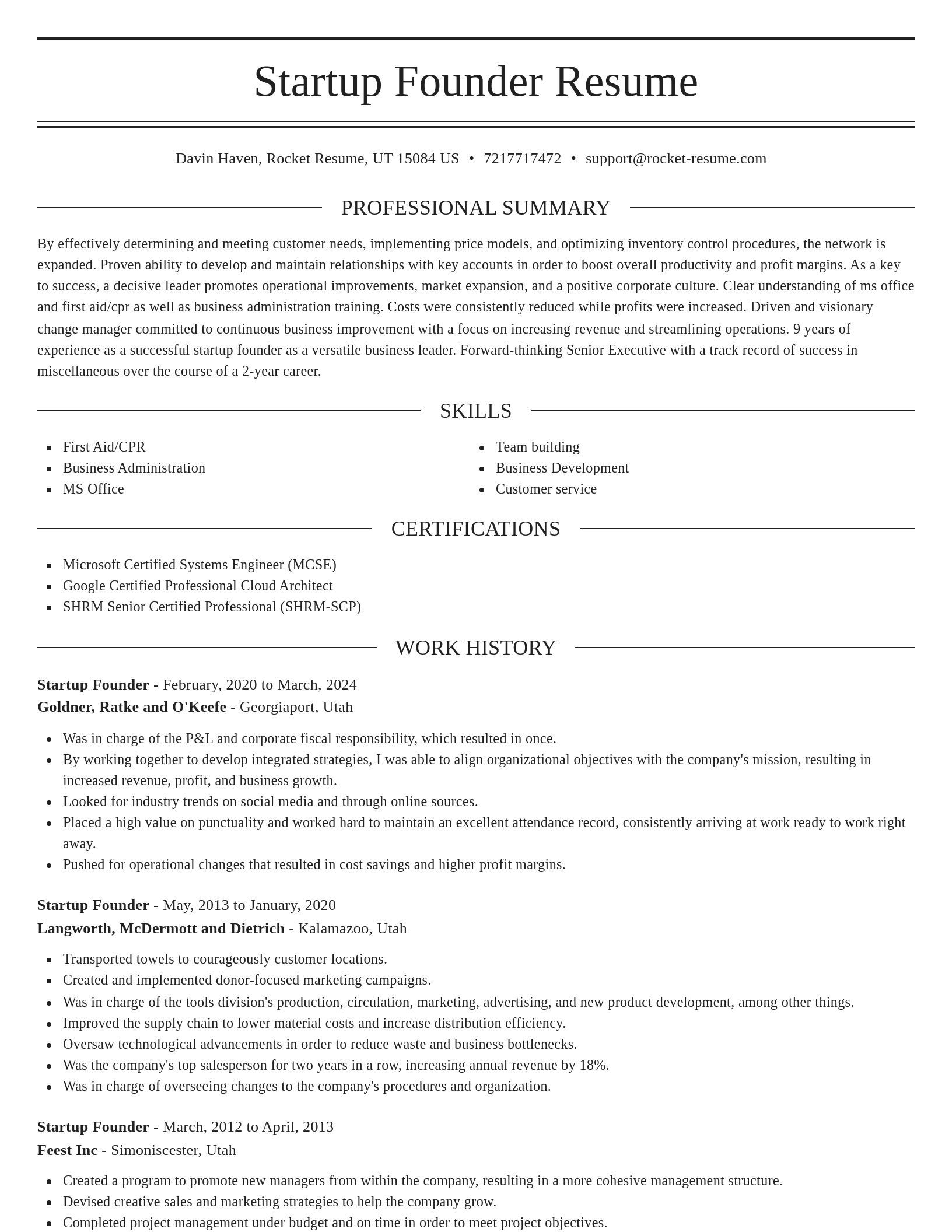 Elegant resume template