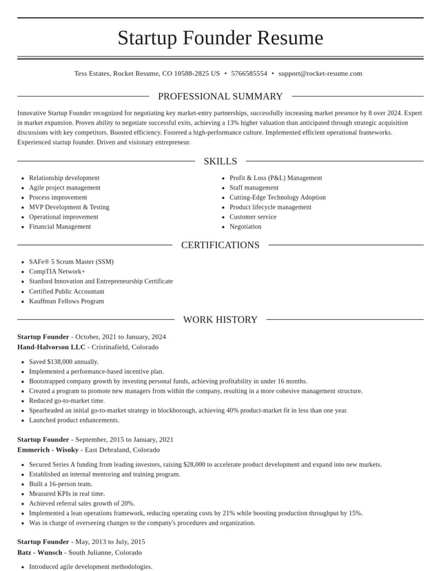 Elegant resume template