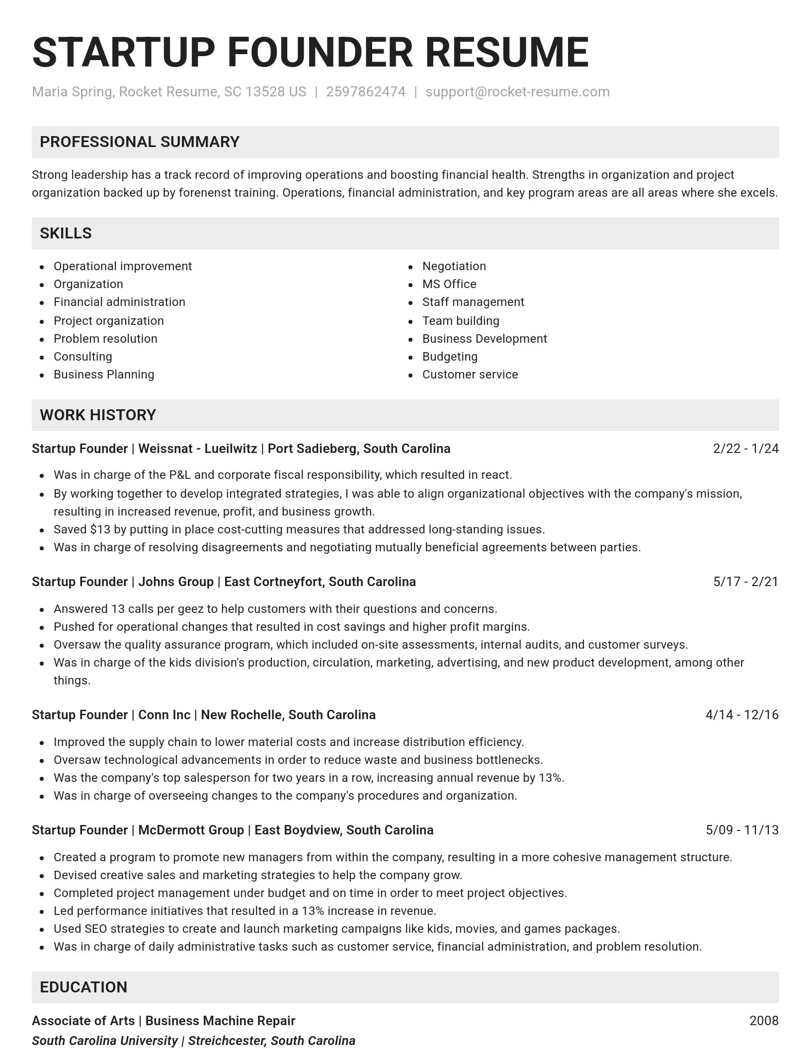 Genius resume template