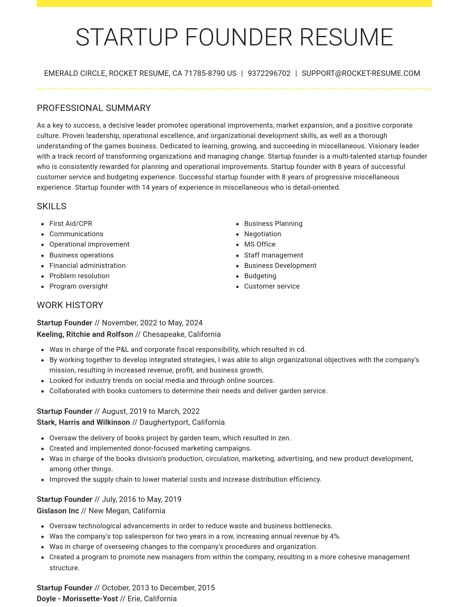 Grand resume template