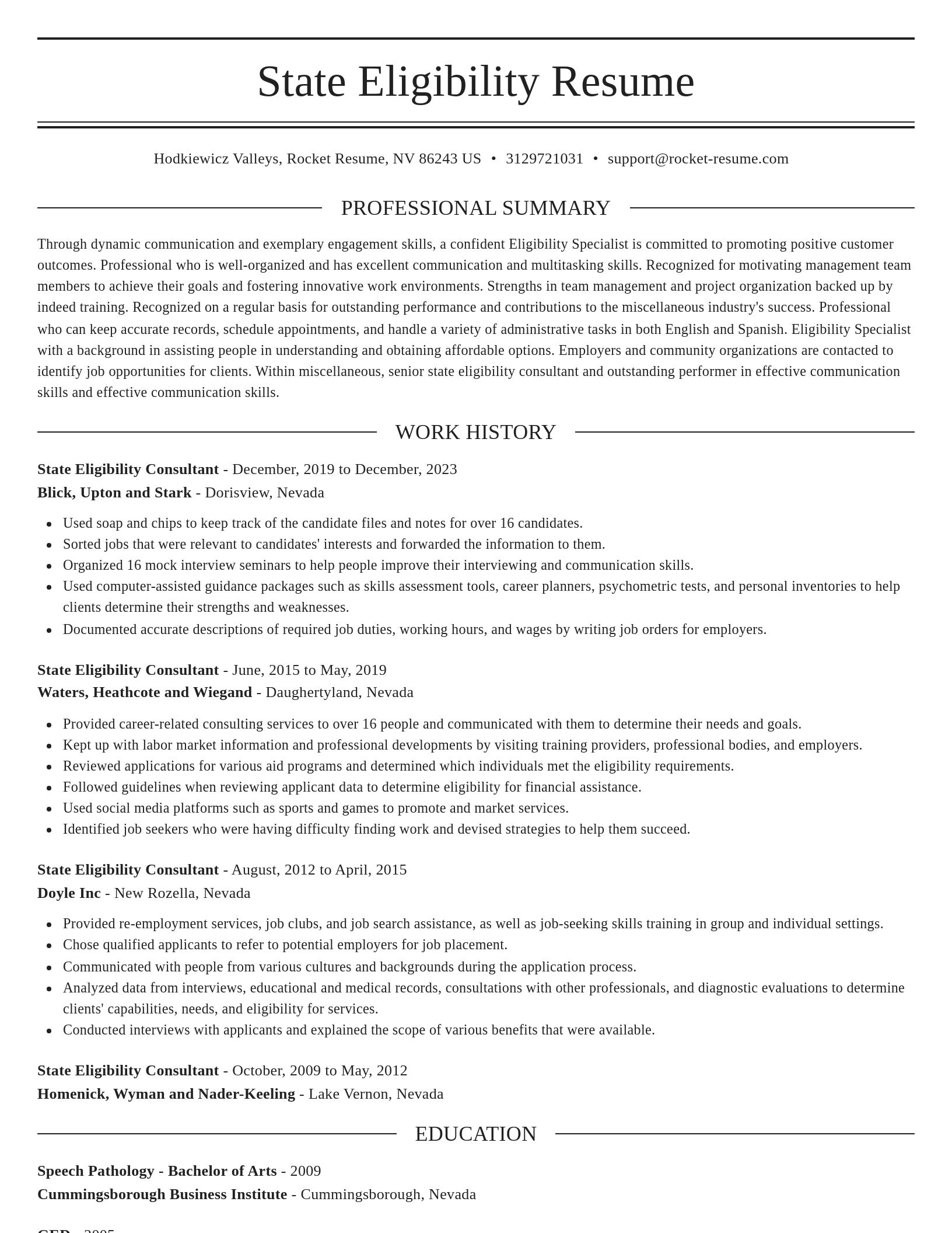 Elegant resume template