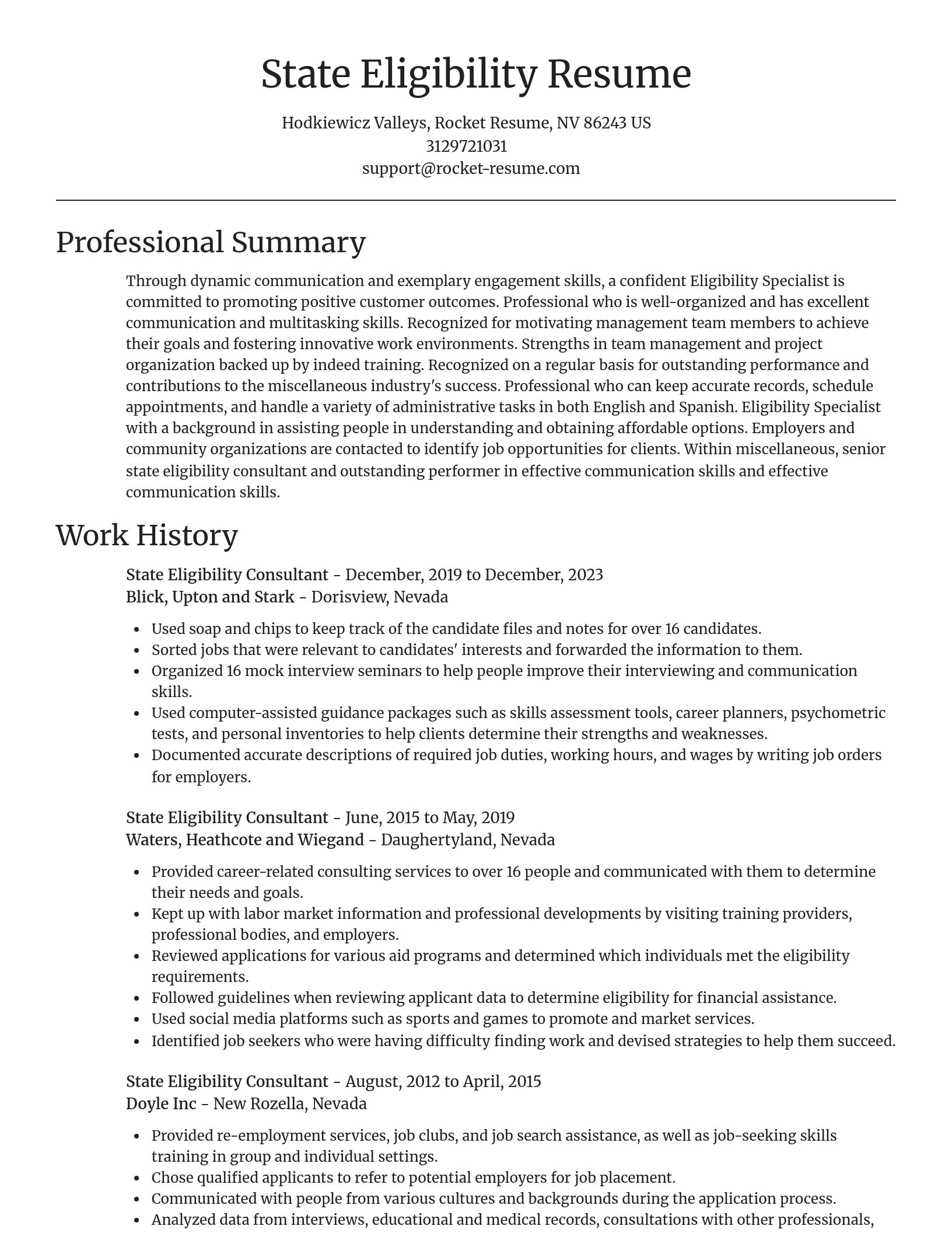Focal Point resume template