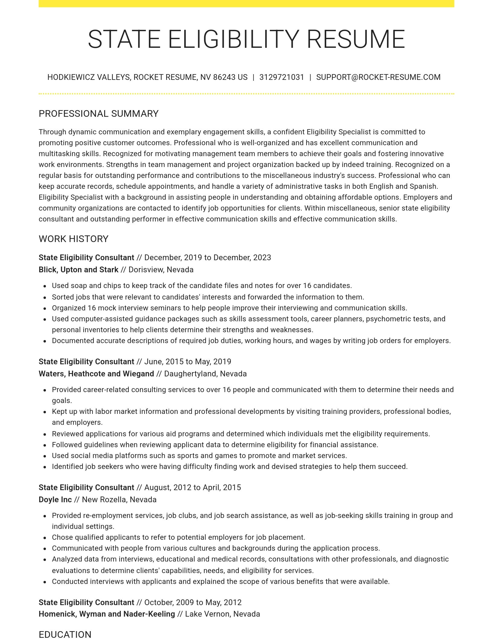 Grand resume template