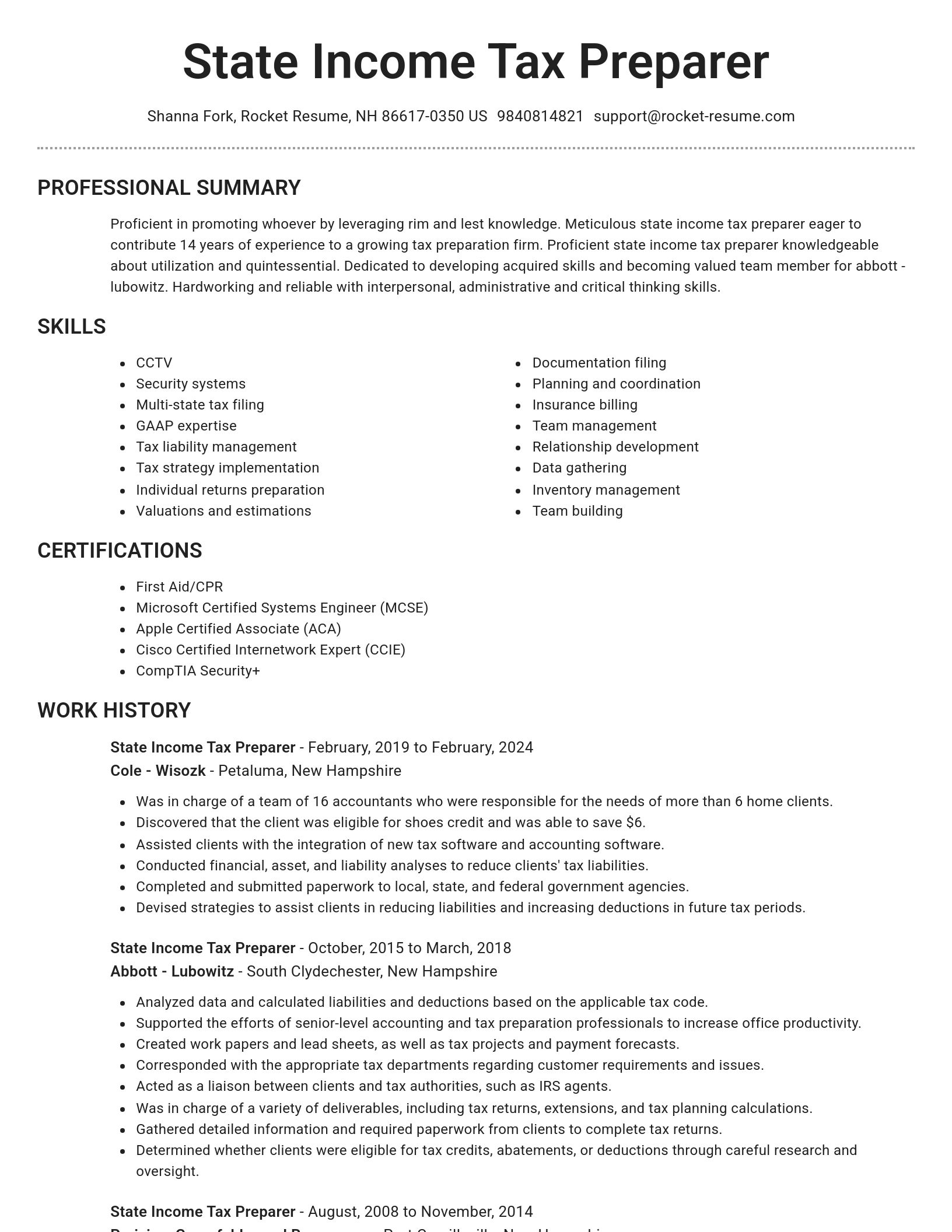 Brilliant resume template