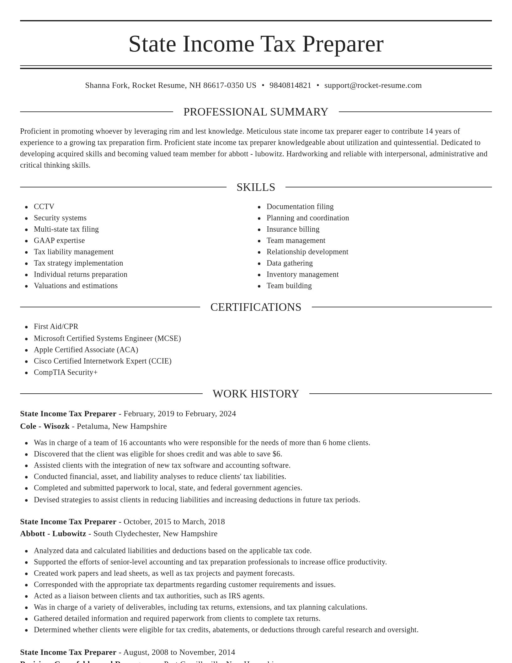 Elegant resume template