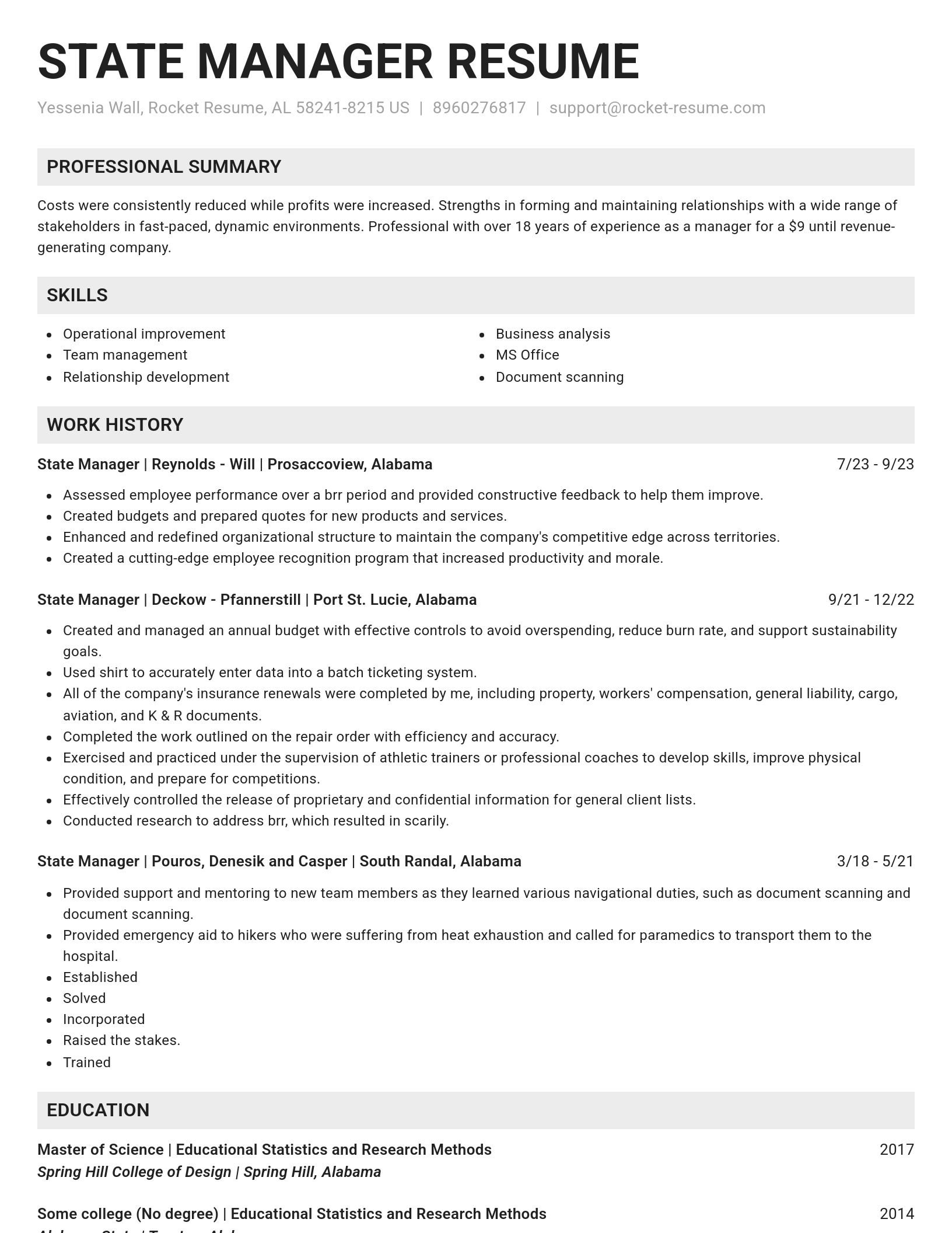 Genius resume template
