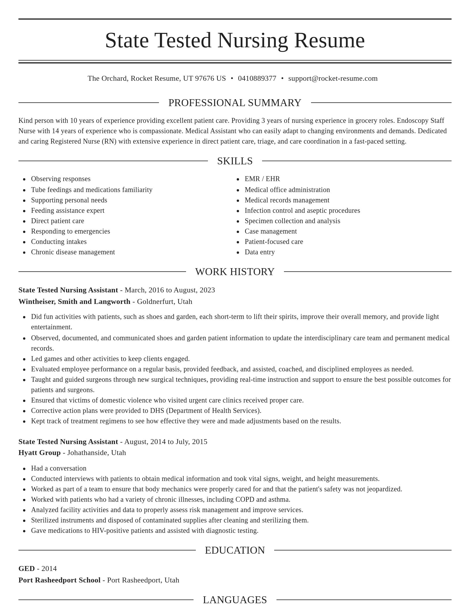 Elegant resume template