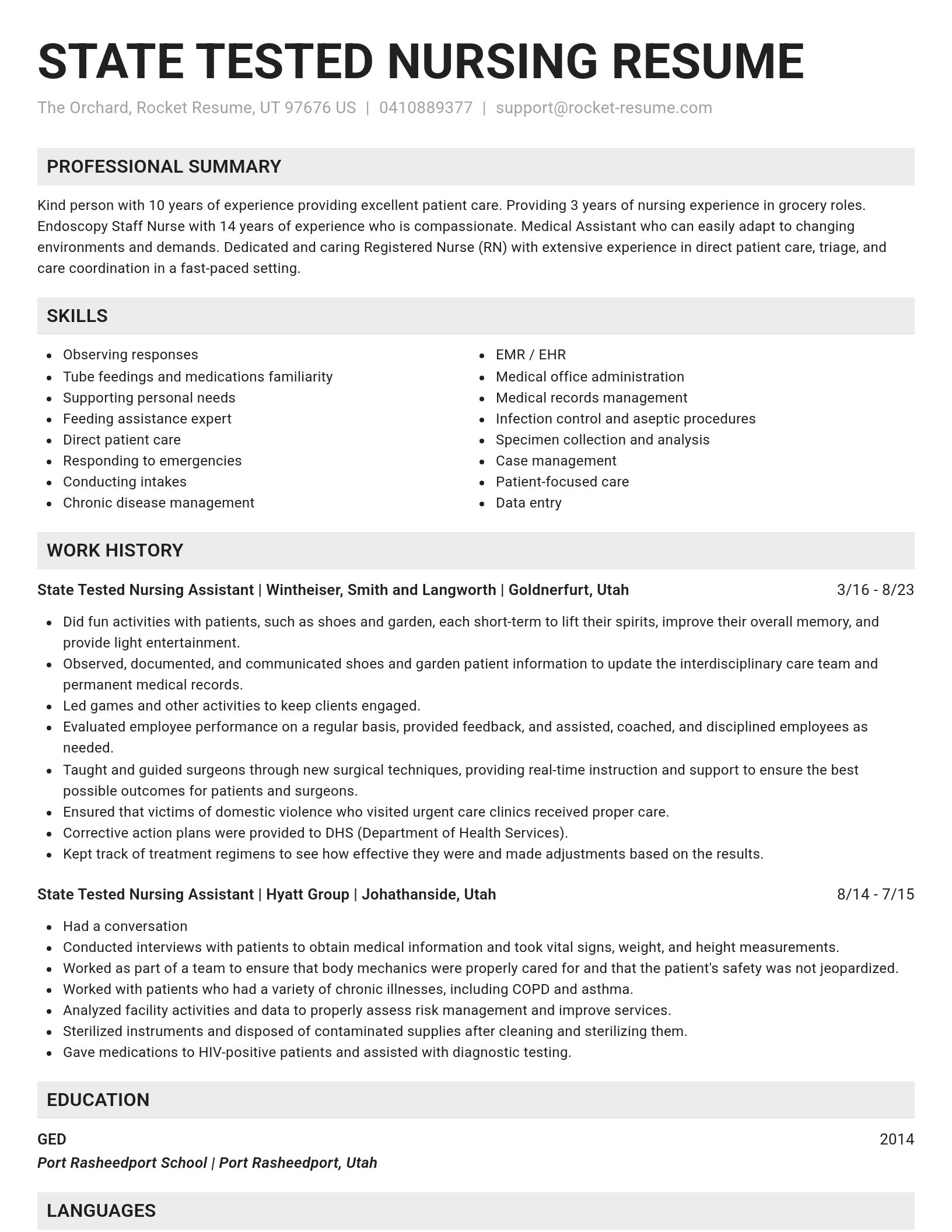 Genius resume template