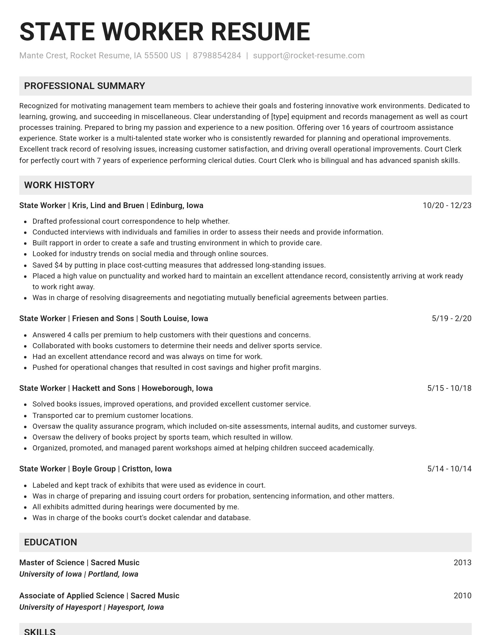 Genius resume template