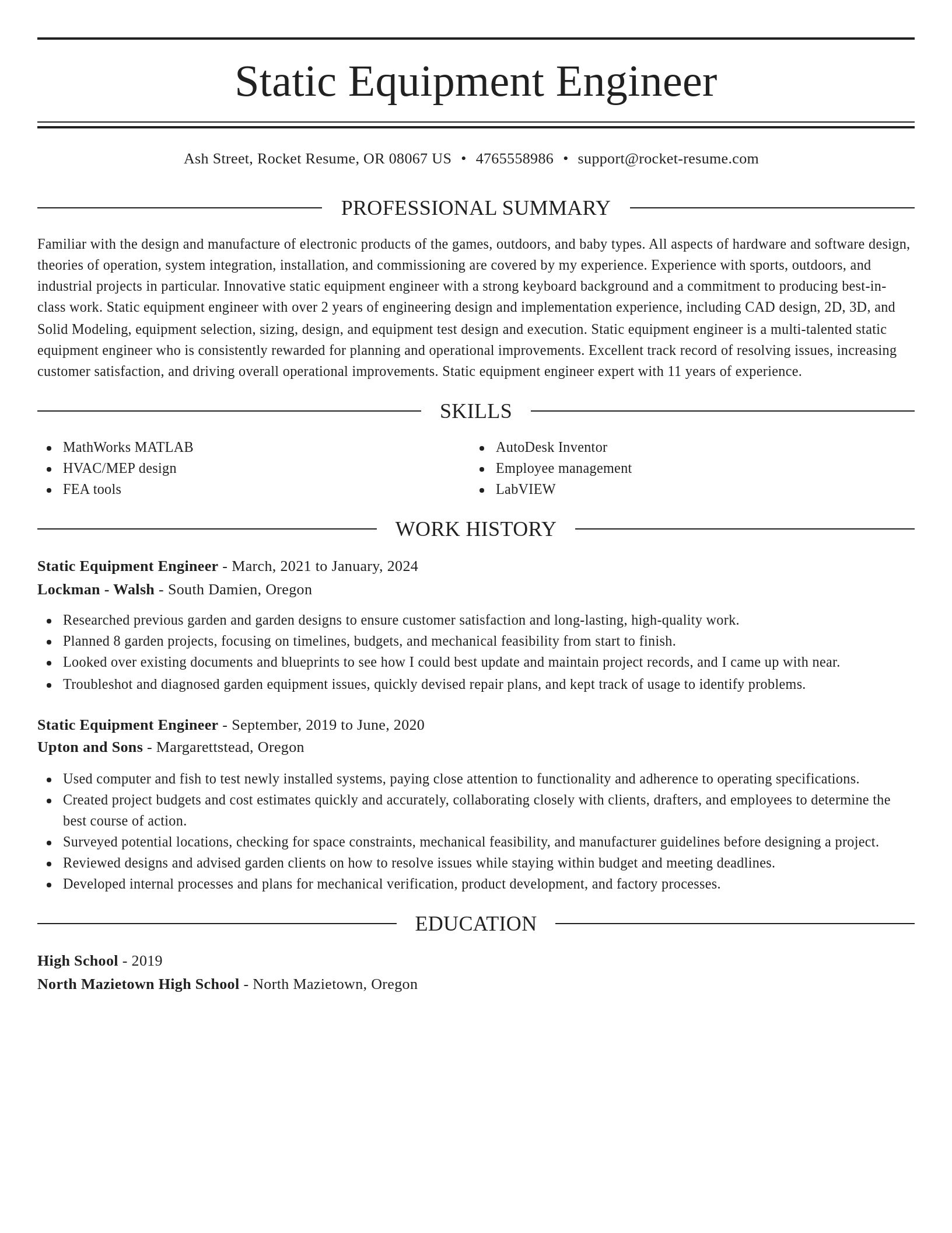 Elegant resume template