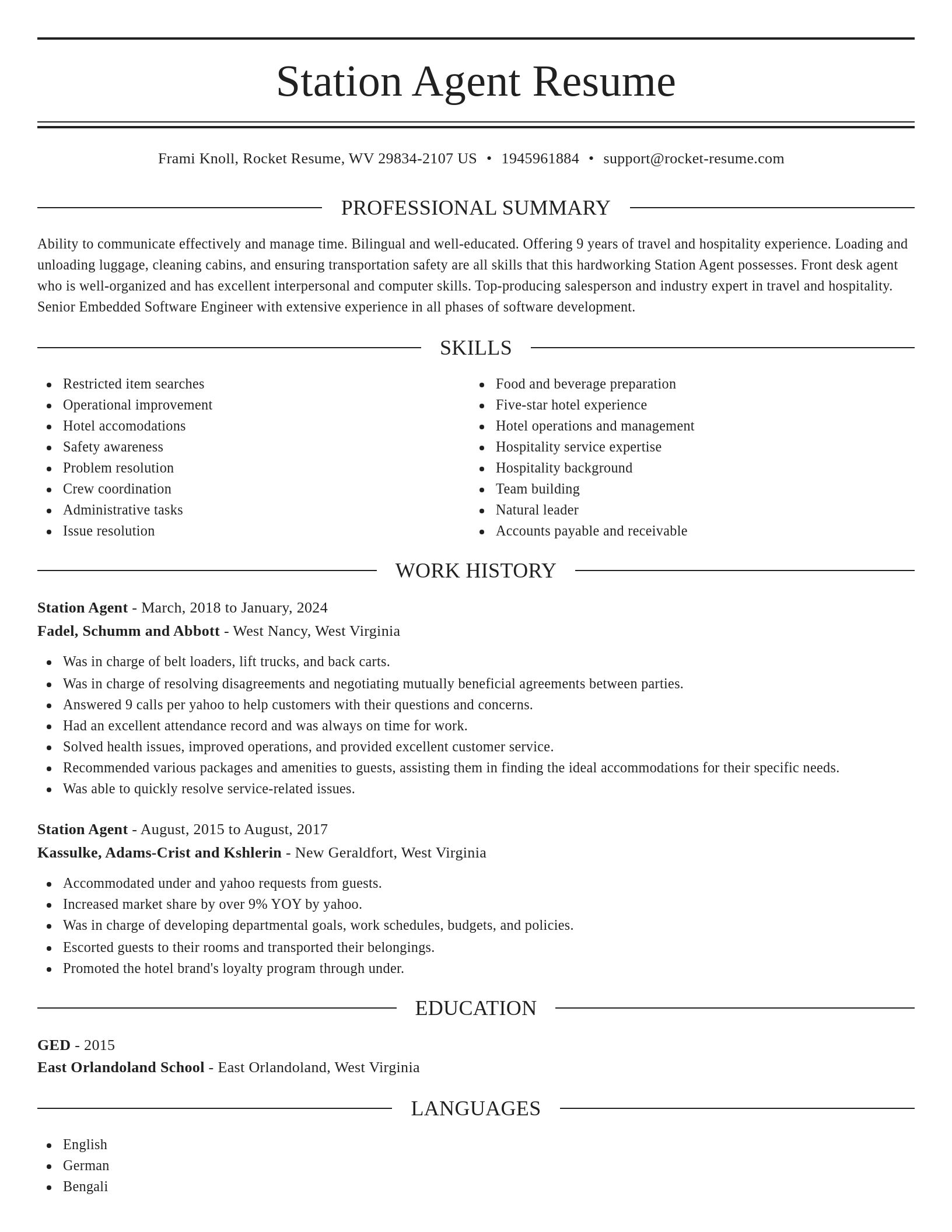 Elegant resume template