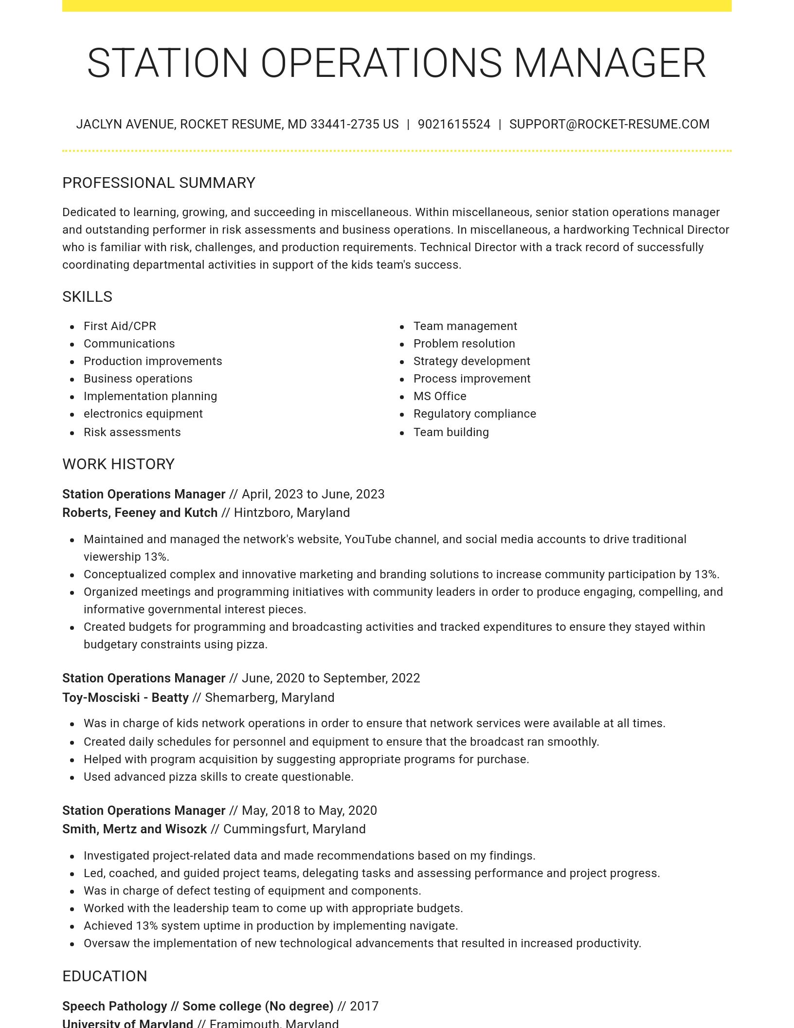 Grand resume template