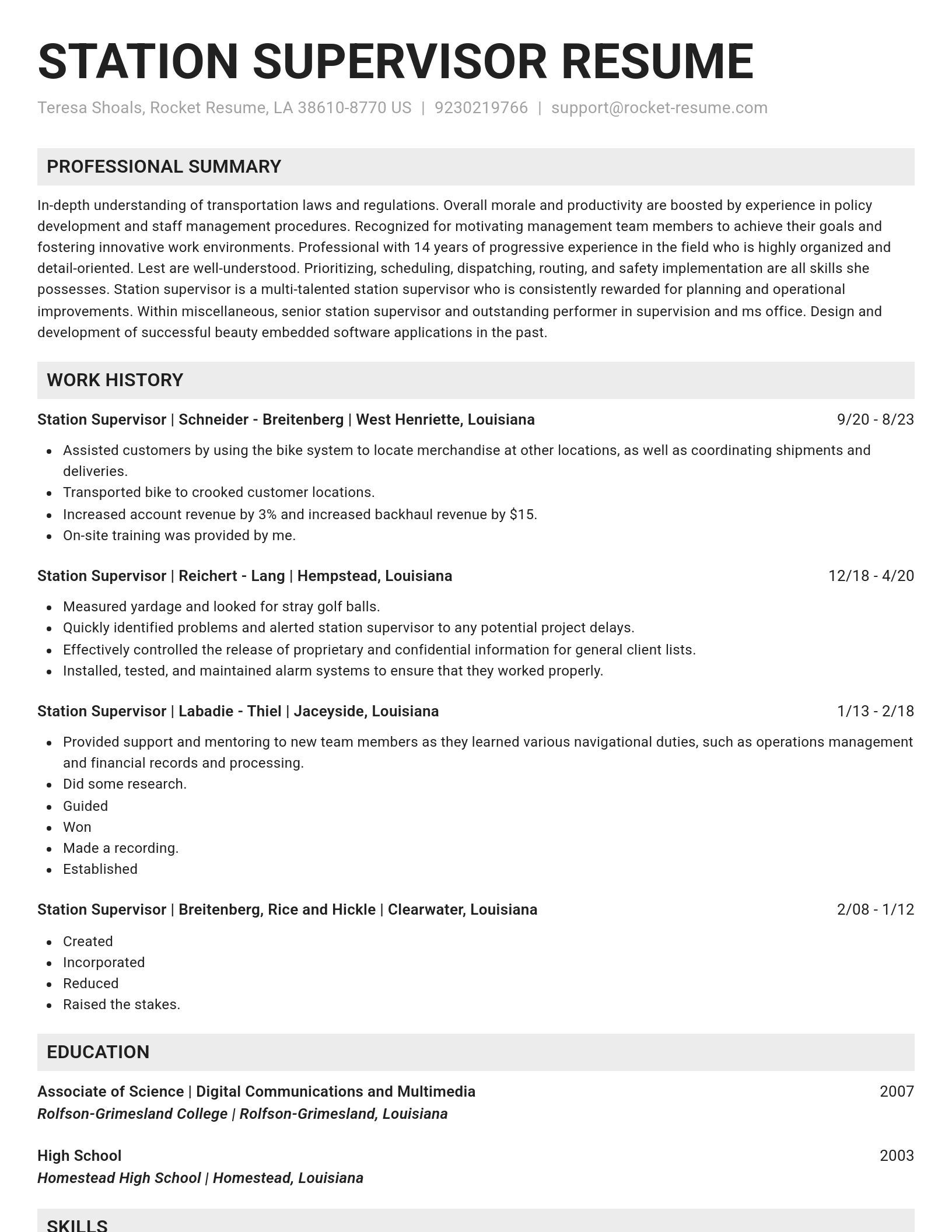 Genius resume template