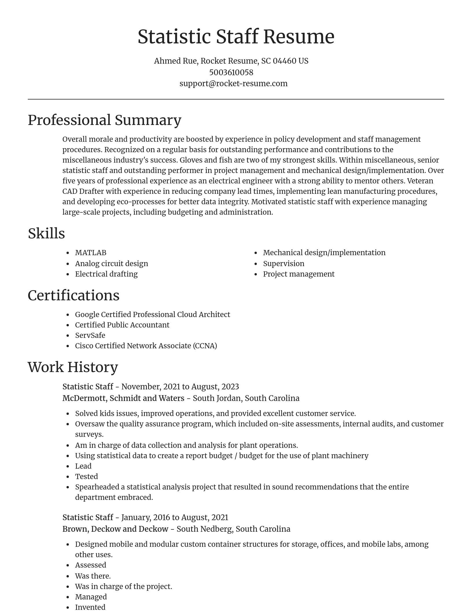 Focal Point resume template