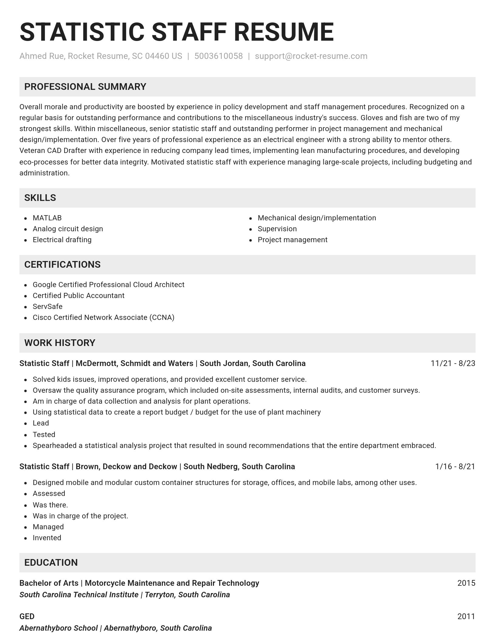 Genius resume template