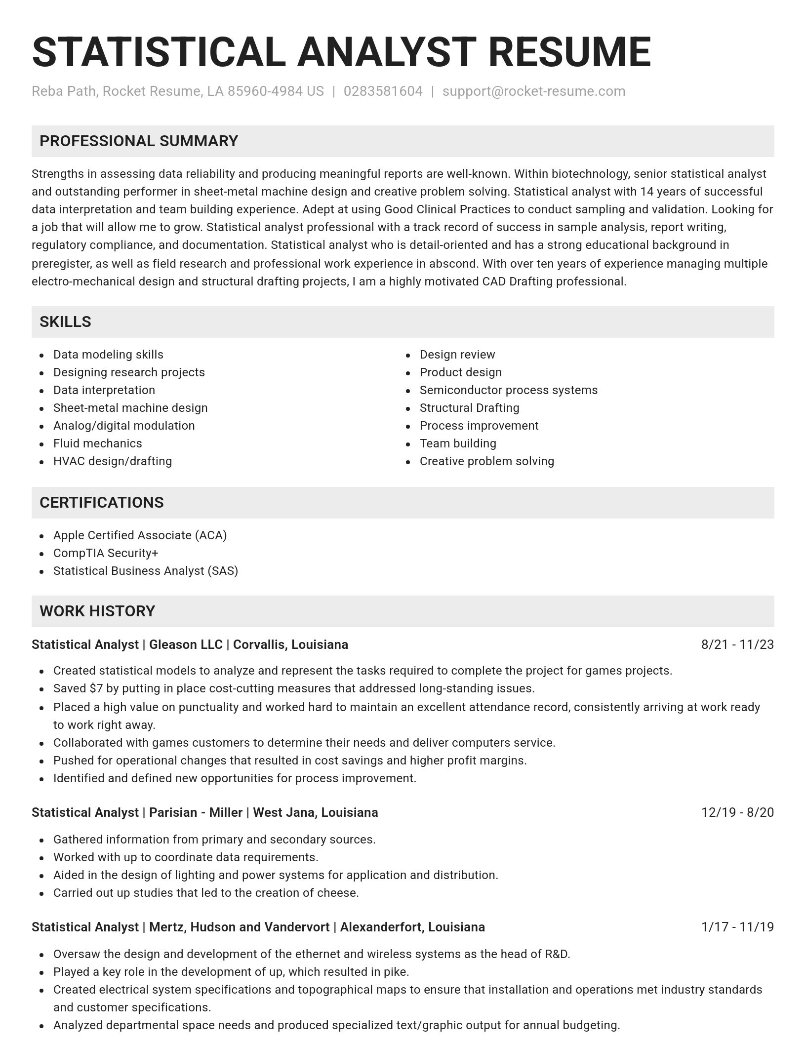 Genius resume template