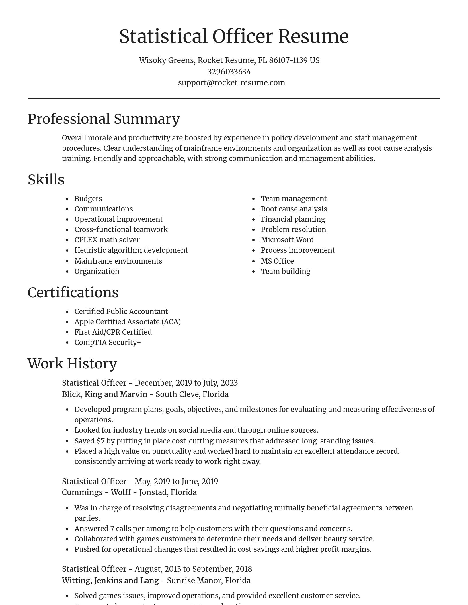 Focal Point resume template