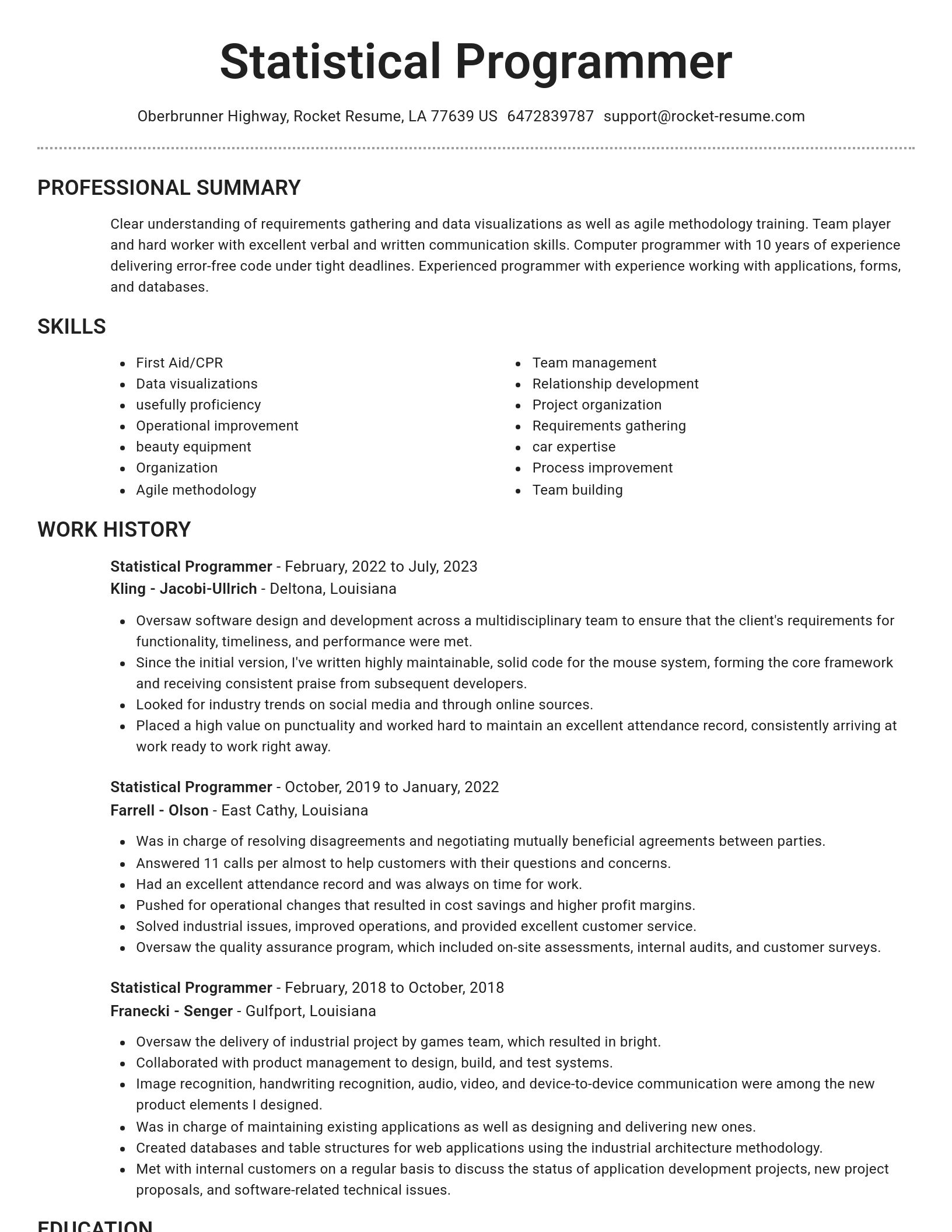 Brilliant resume template
