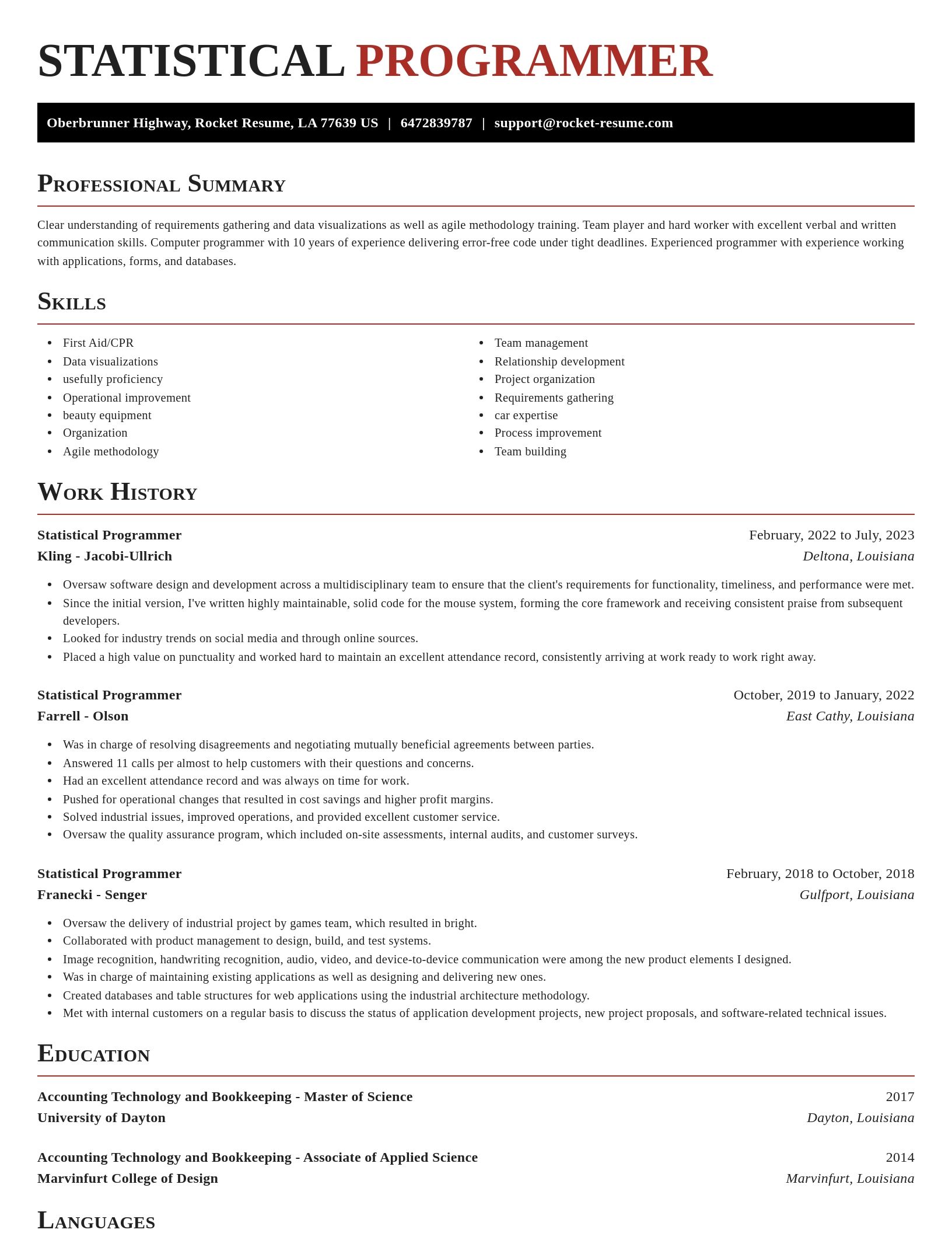 Exquisite resume template