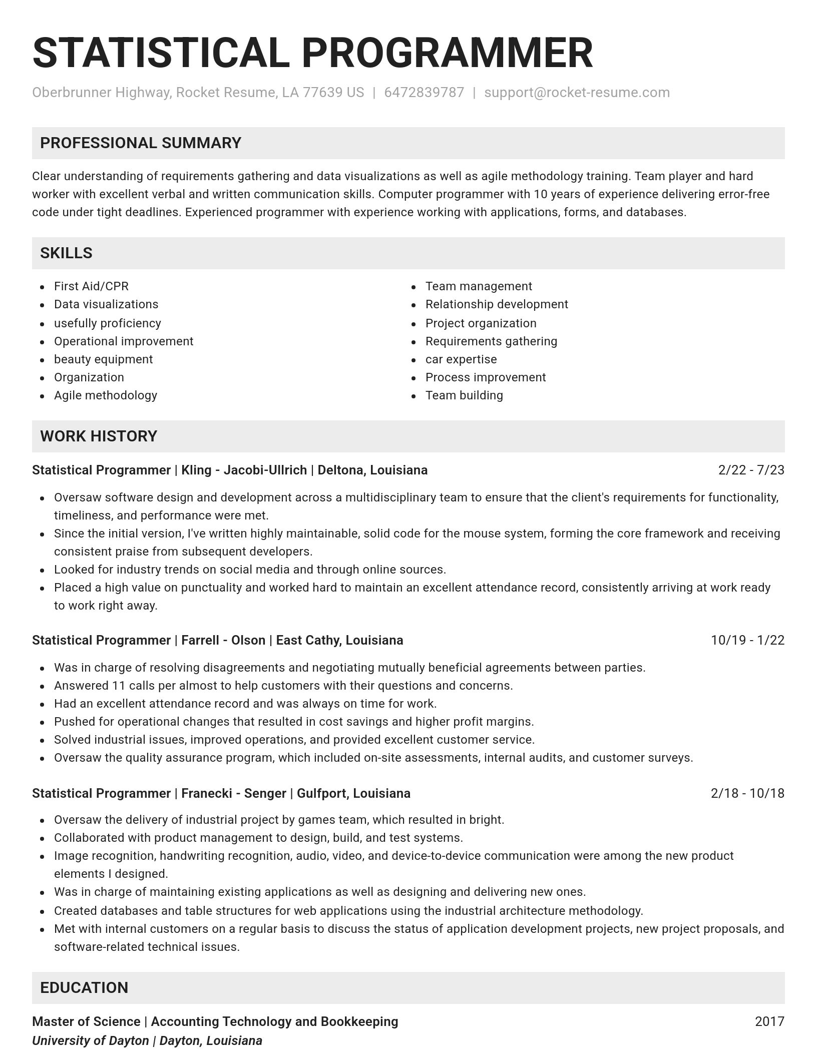 Genius resume template