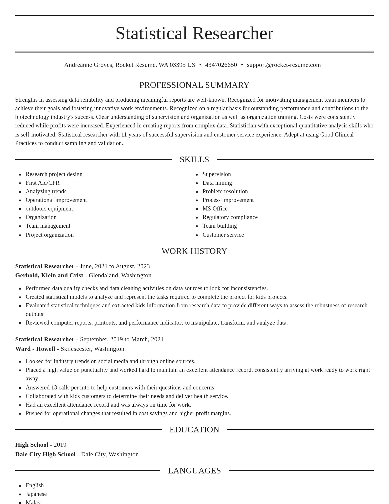 Elegant resume template